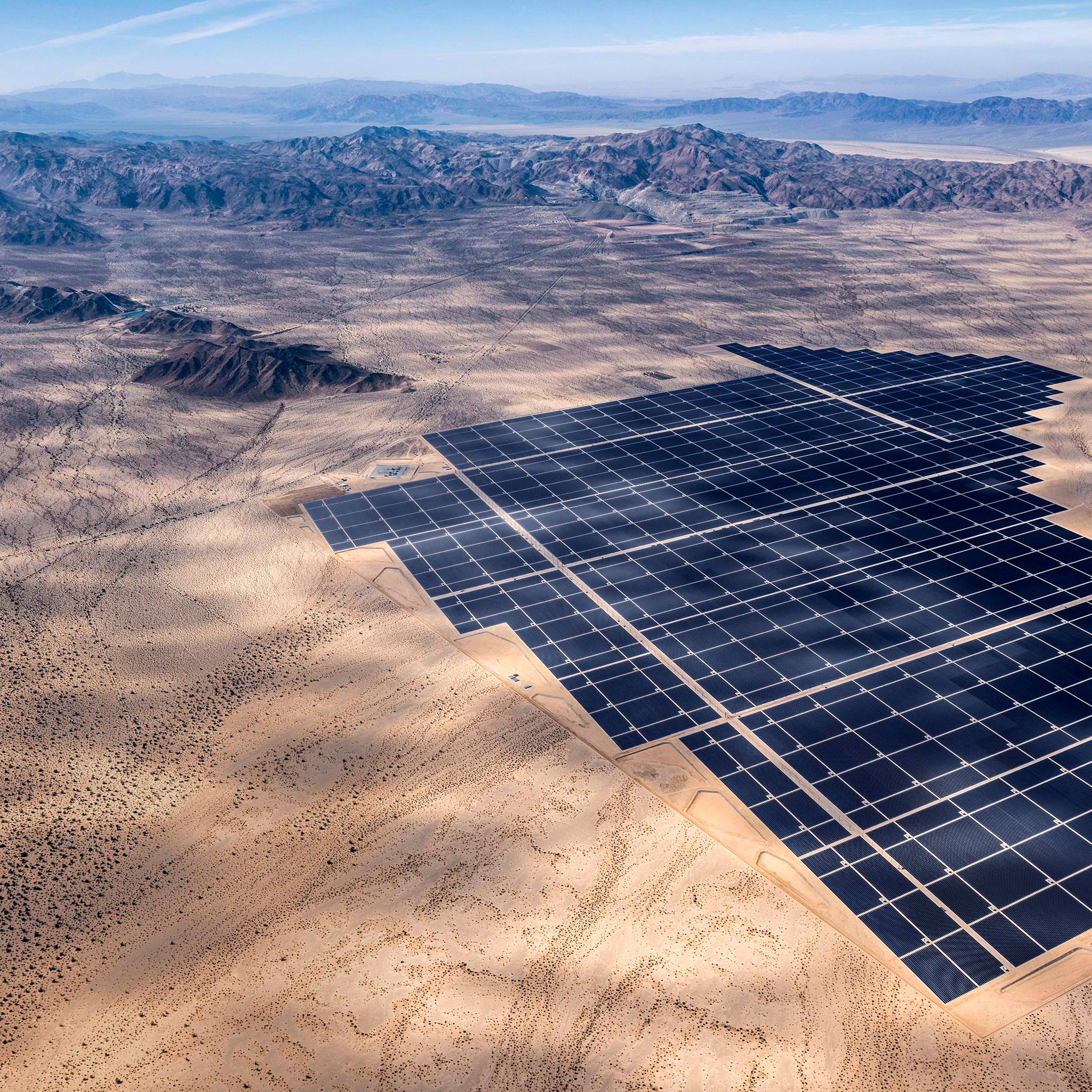 Desert oasis: The plant’s 8 million solar panels power about 160,000 California homes