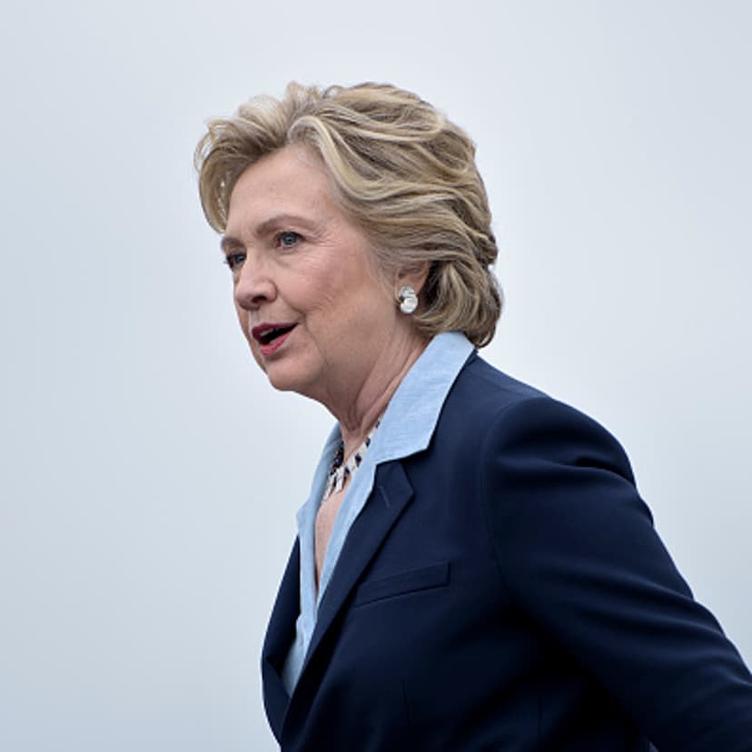 Democratic presidential nominee Hillary Clinton arrives at Toledo Express Airport October 3, 2016 in Swanton, Ohio.