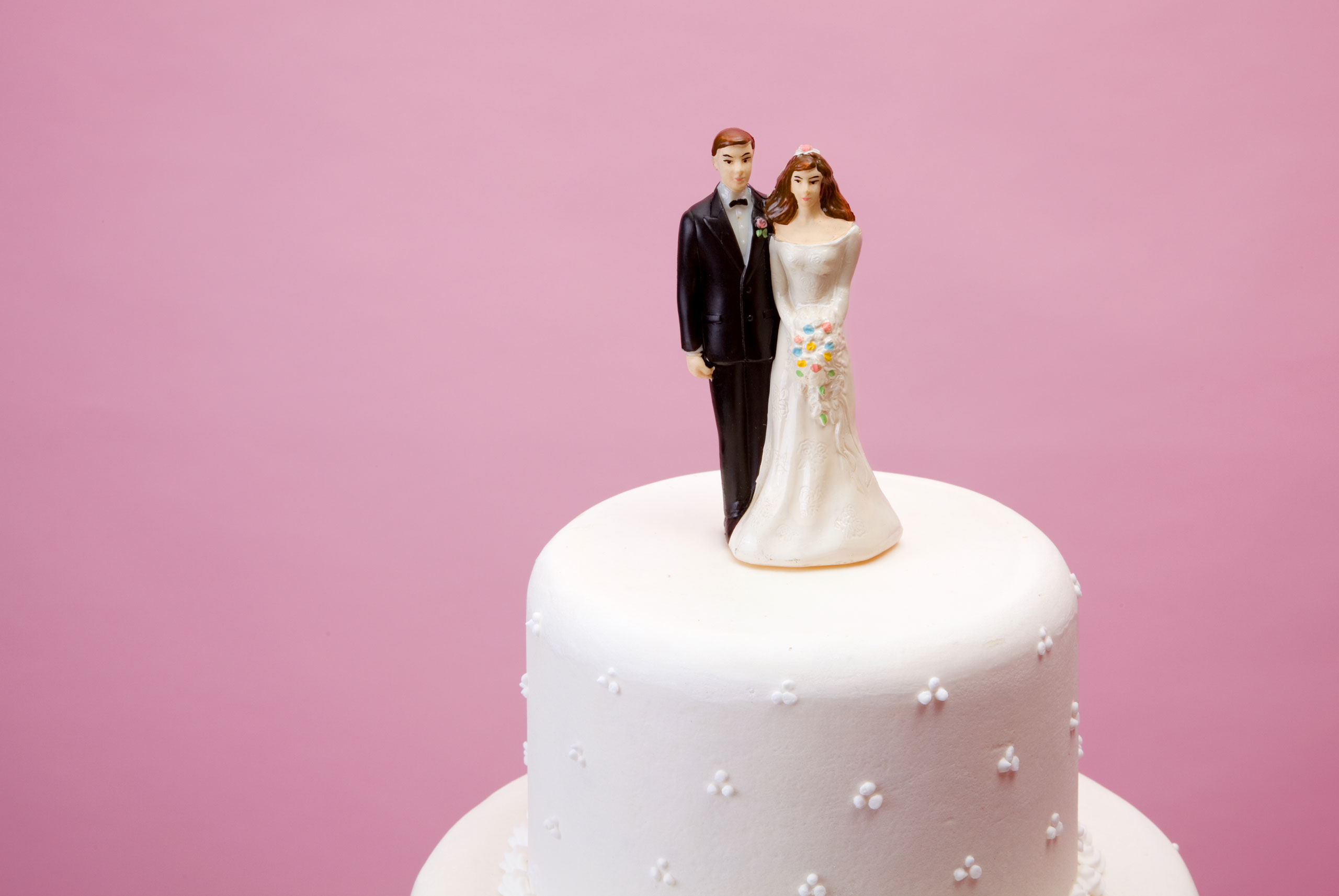 Wedding cake topper bride groom