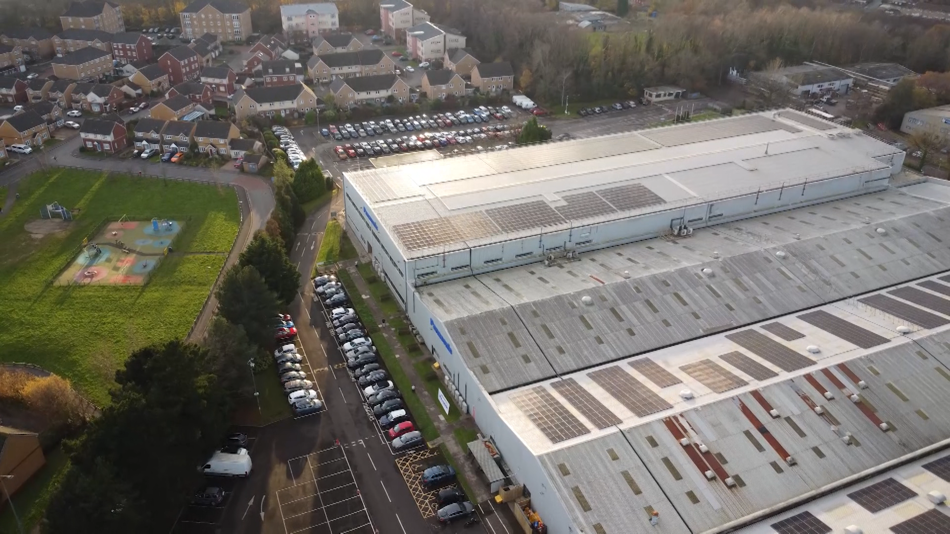 Panasonic's factory in Wales is run entirely on renewable energy.