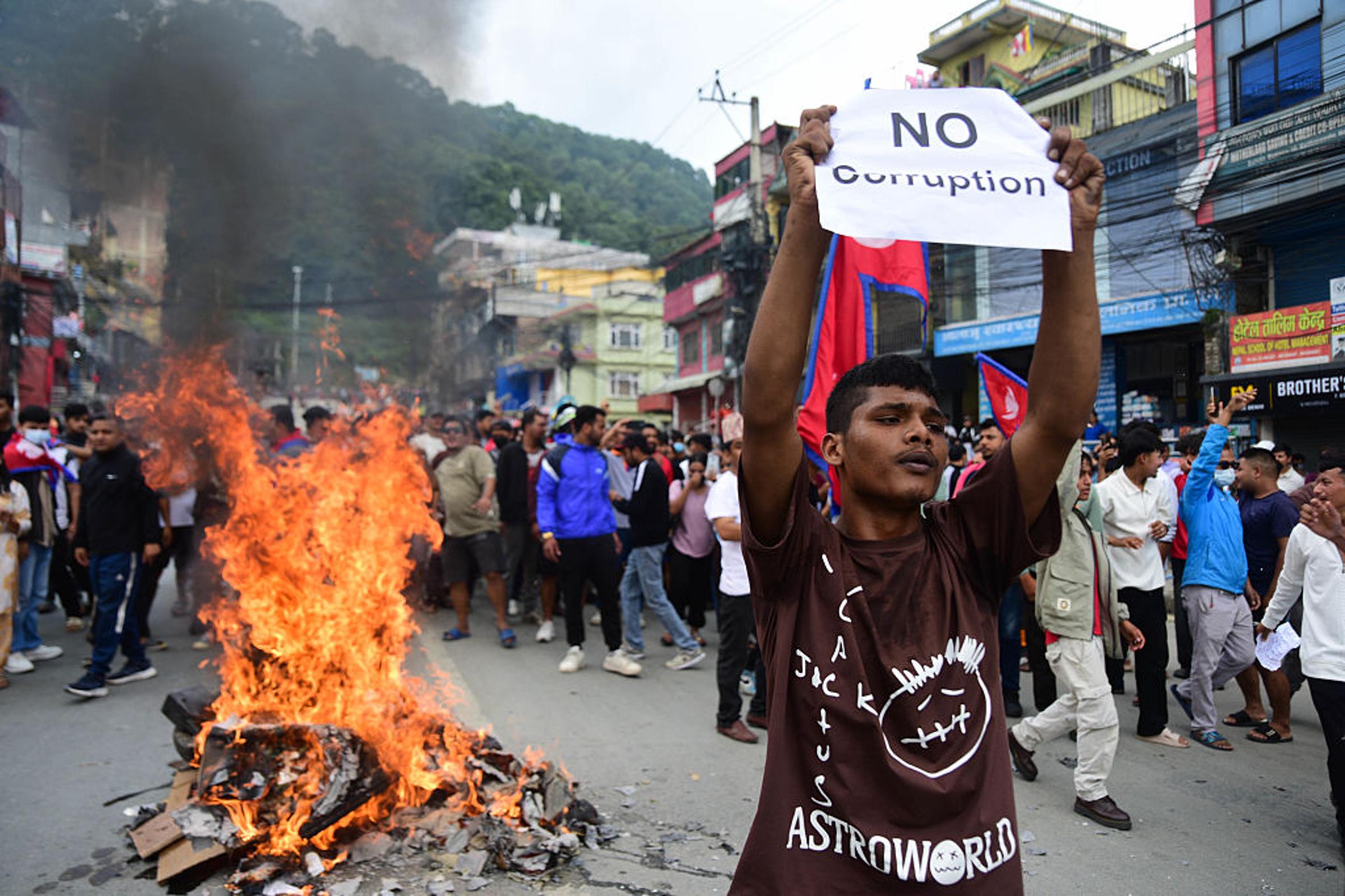 Protest Against Corruption And Killings In Nepal