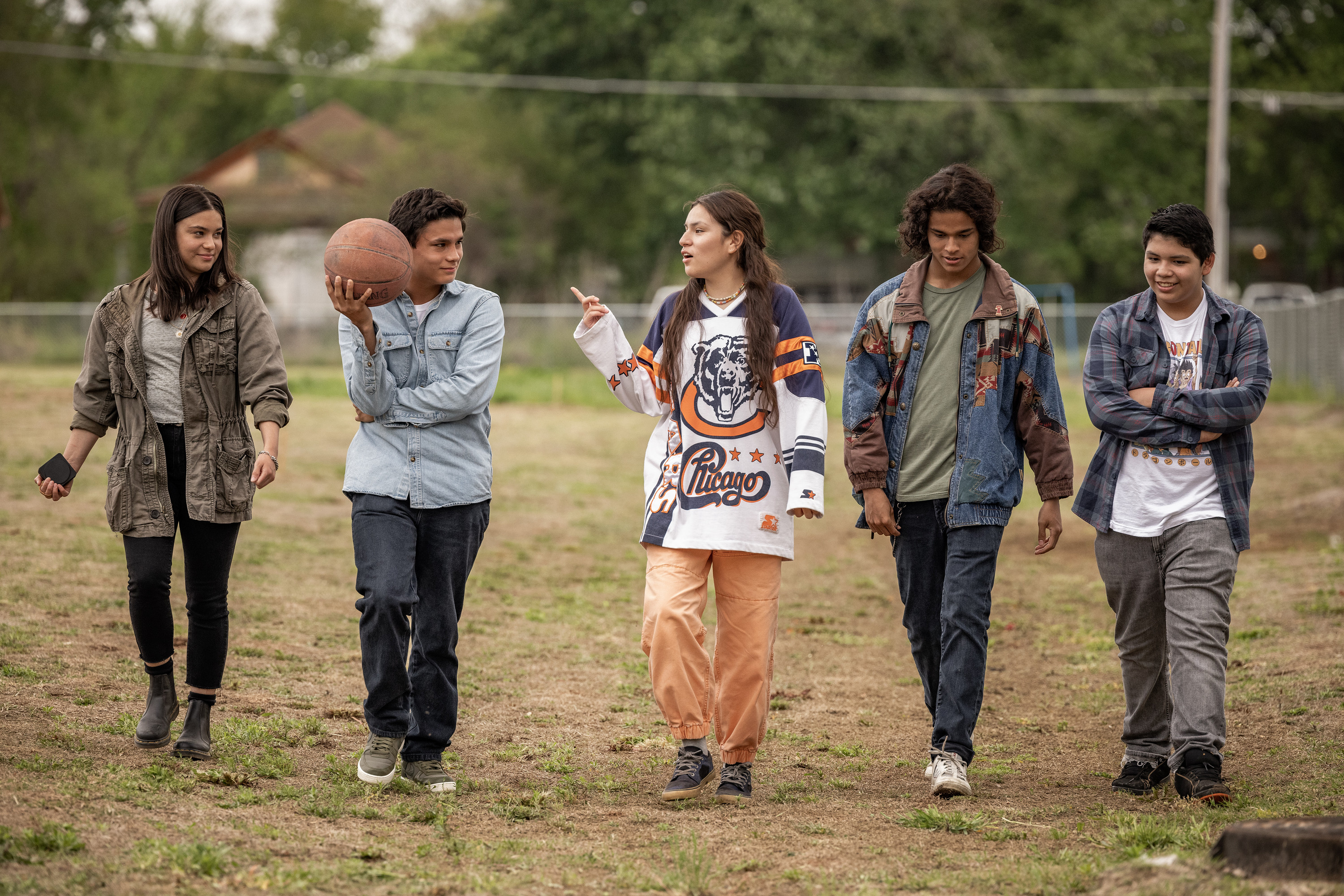RESERVATION DOGS “California Dreamin'” Episode 6 (Airs, Monday, Sepyember 13) Pictured:  (l-r) Devery Jacobs as Elora Danan, Dalton Cramer as Daniel, Paulina Alexis as Willie Jack, D'Pharoah Woon-A-Tai as Bear, Lane Factor as Cheese. CR: Shane Brown/FX