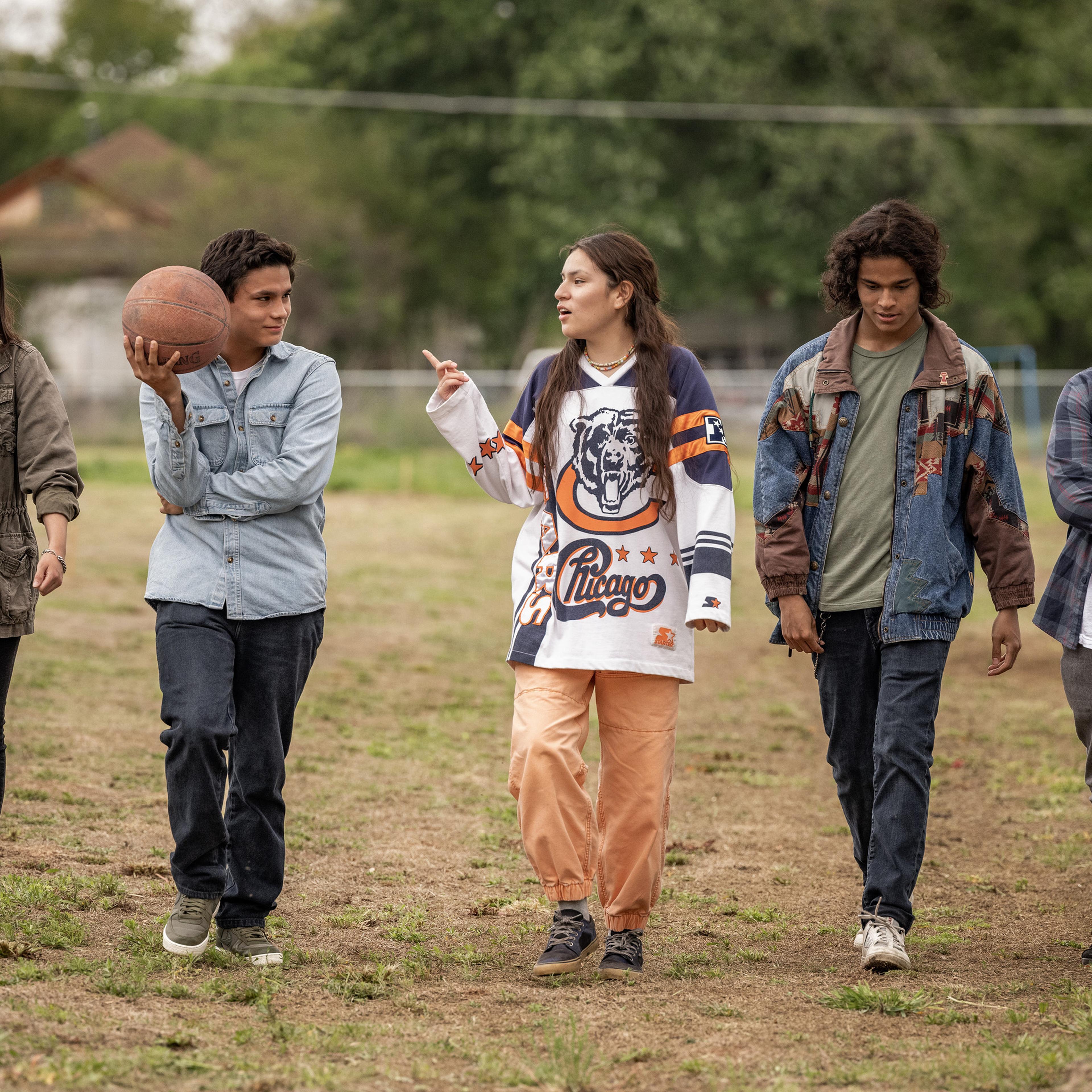 RESERVATION DOGS “California Dreamin'” Episode 6 (Airs, Monday, Sepyember 13) Pictured: (l-r) Devery Jacobs as Elora Danan, Dalton Cramer as Daniel, Paulina Alexis as Willie Jack, D'Pharoah Woon-A-Tai as Bear, Lane Factor as Cheese. CR: Shane Brown/FX