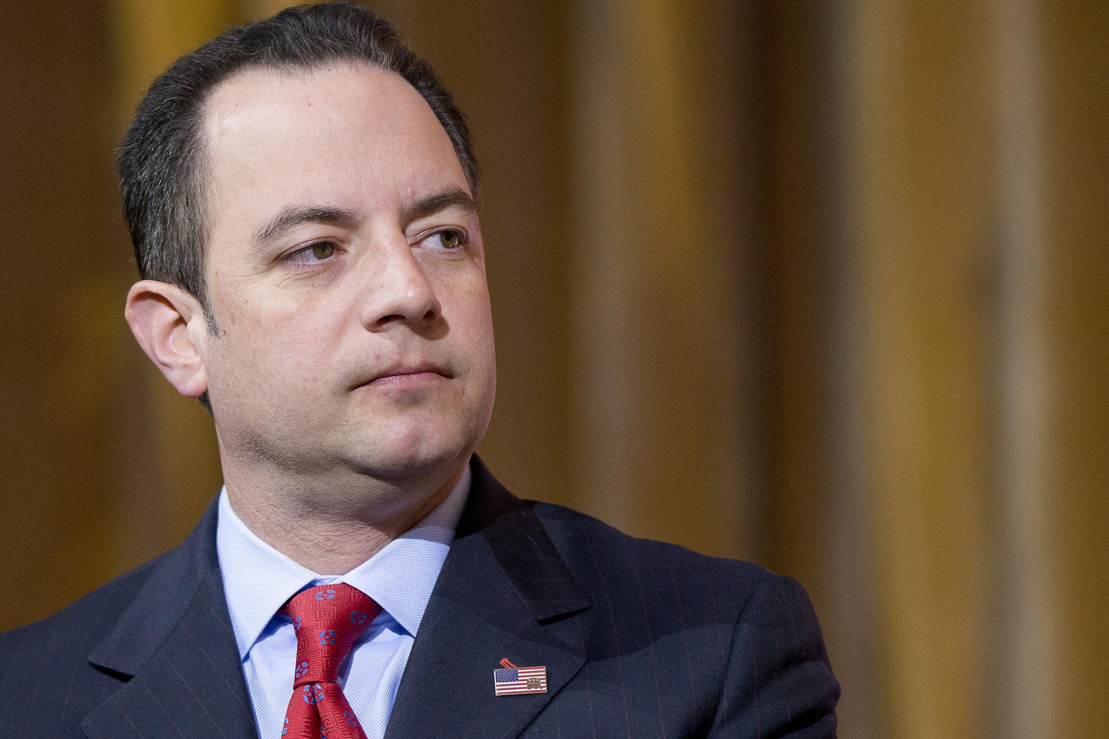 Reince Priebus, Chairman of the Republican National Committee, participates on a panel at the Conservative Political Action Conference at the Gaylord National at National Harbor, Md.