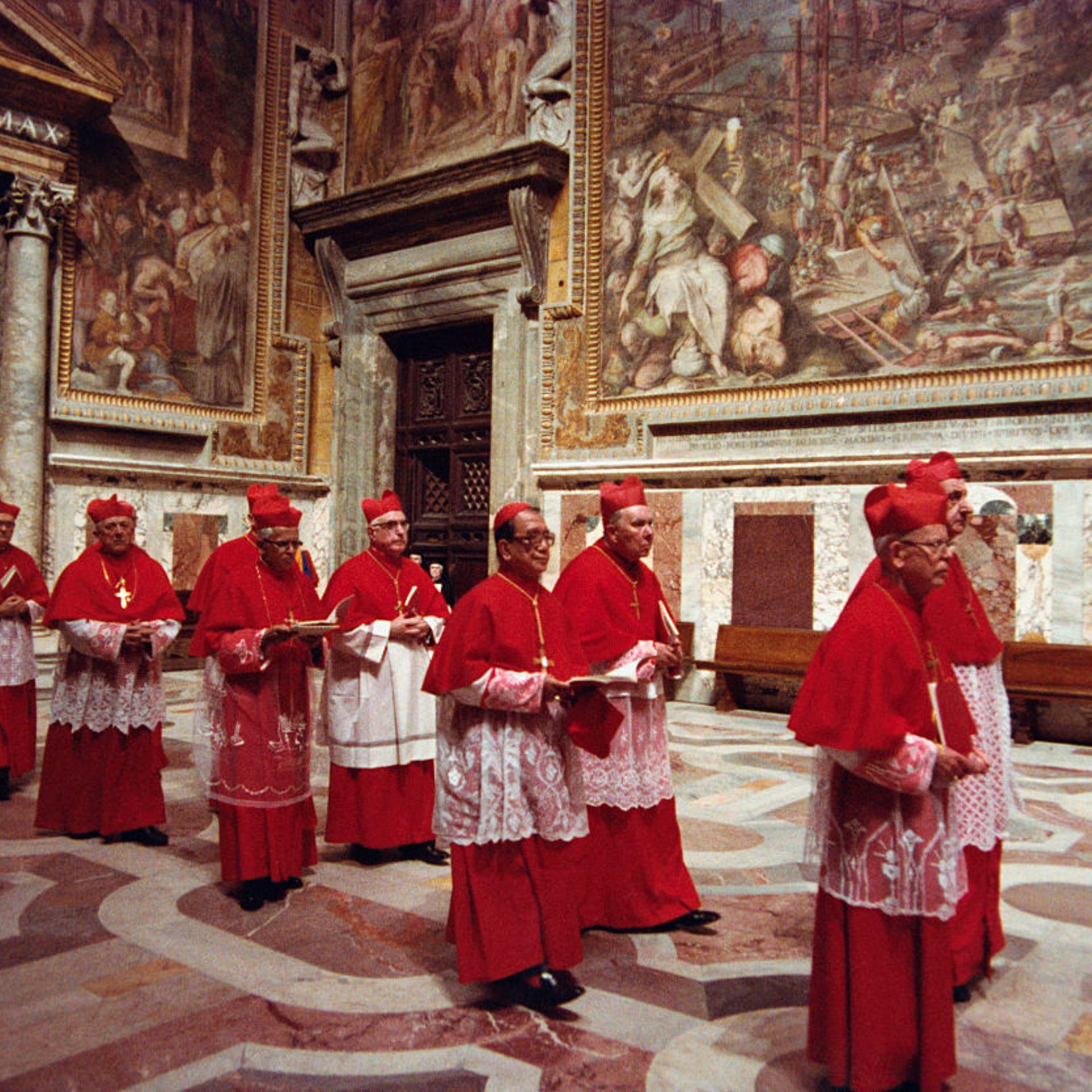 Cardinals Entering Sistine Chapel for Conclave