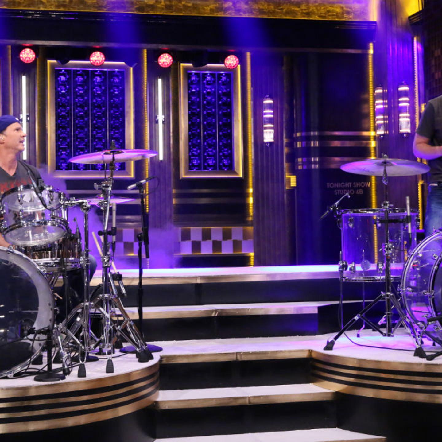 On ‘The Tonight Show,’ Will Ferrell and Chad Smith have drum-off on May 23rd, 2014.