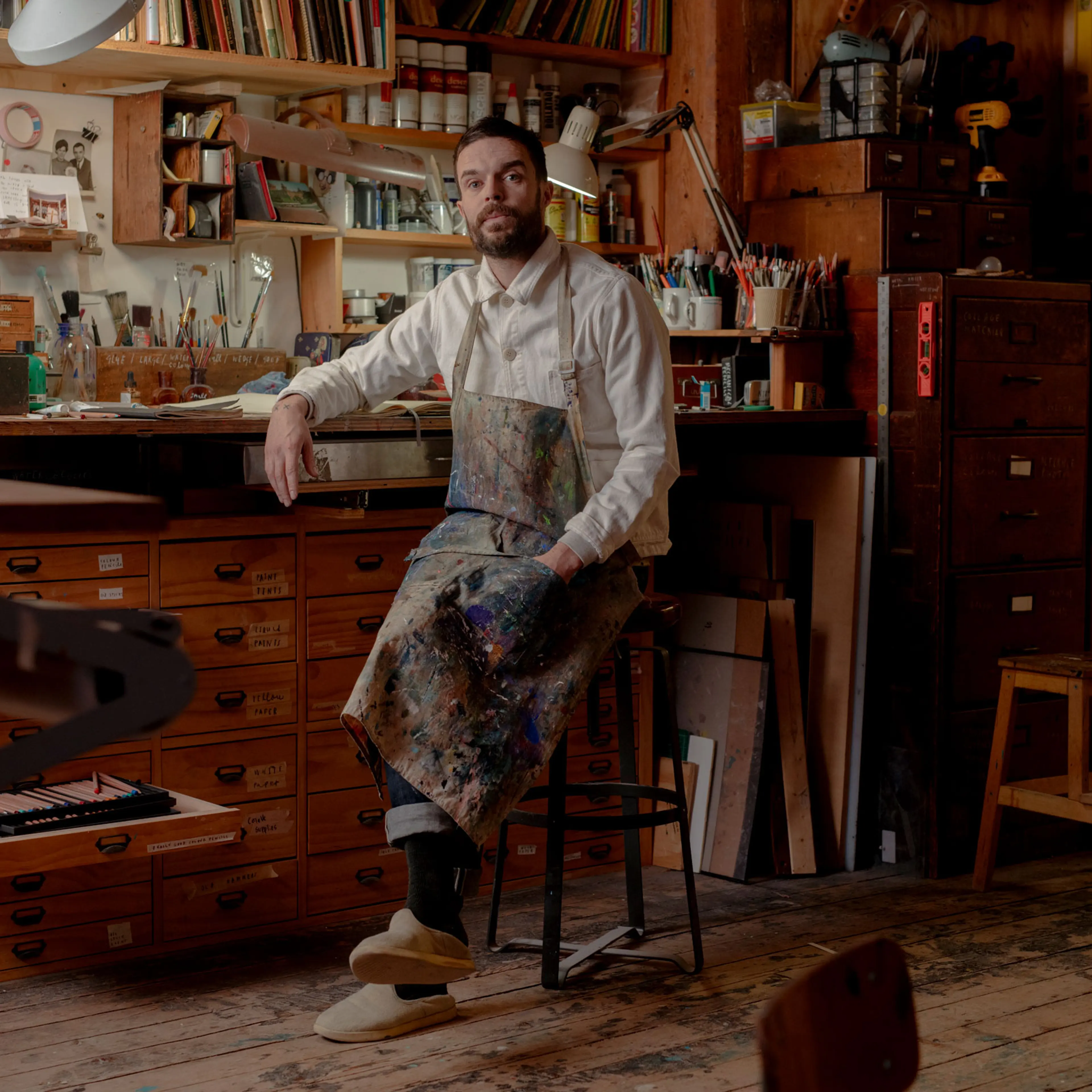 Oliver Jeffers at his studio