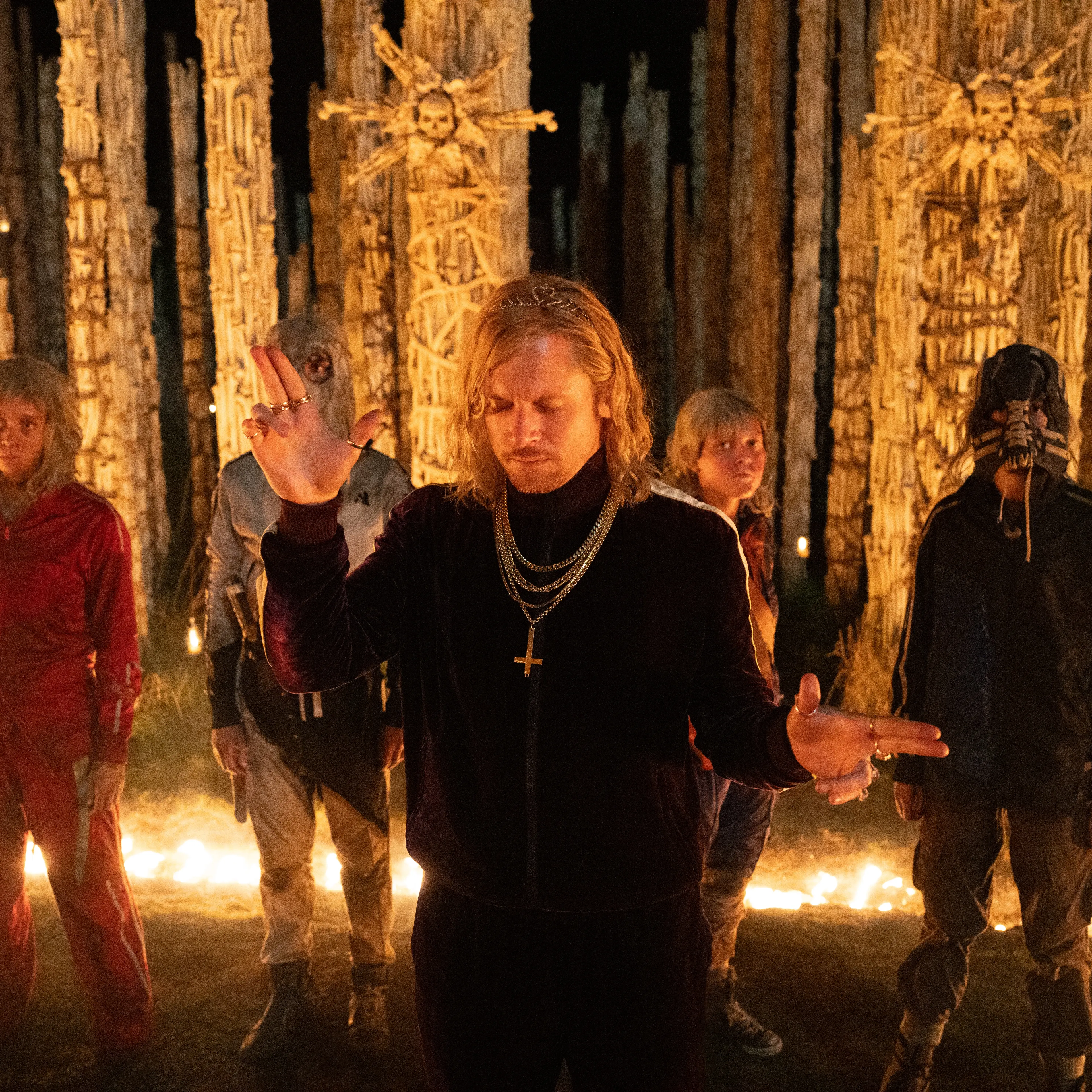Sir Jimmy Crystal (Jack O'Connell) with the Jimmies in '28 Years Later: The Bone Temple.'