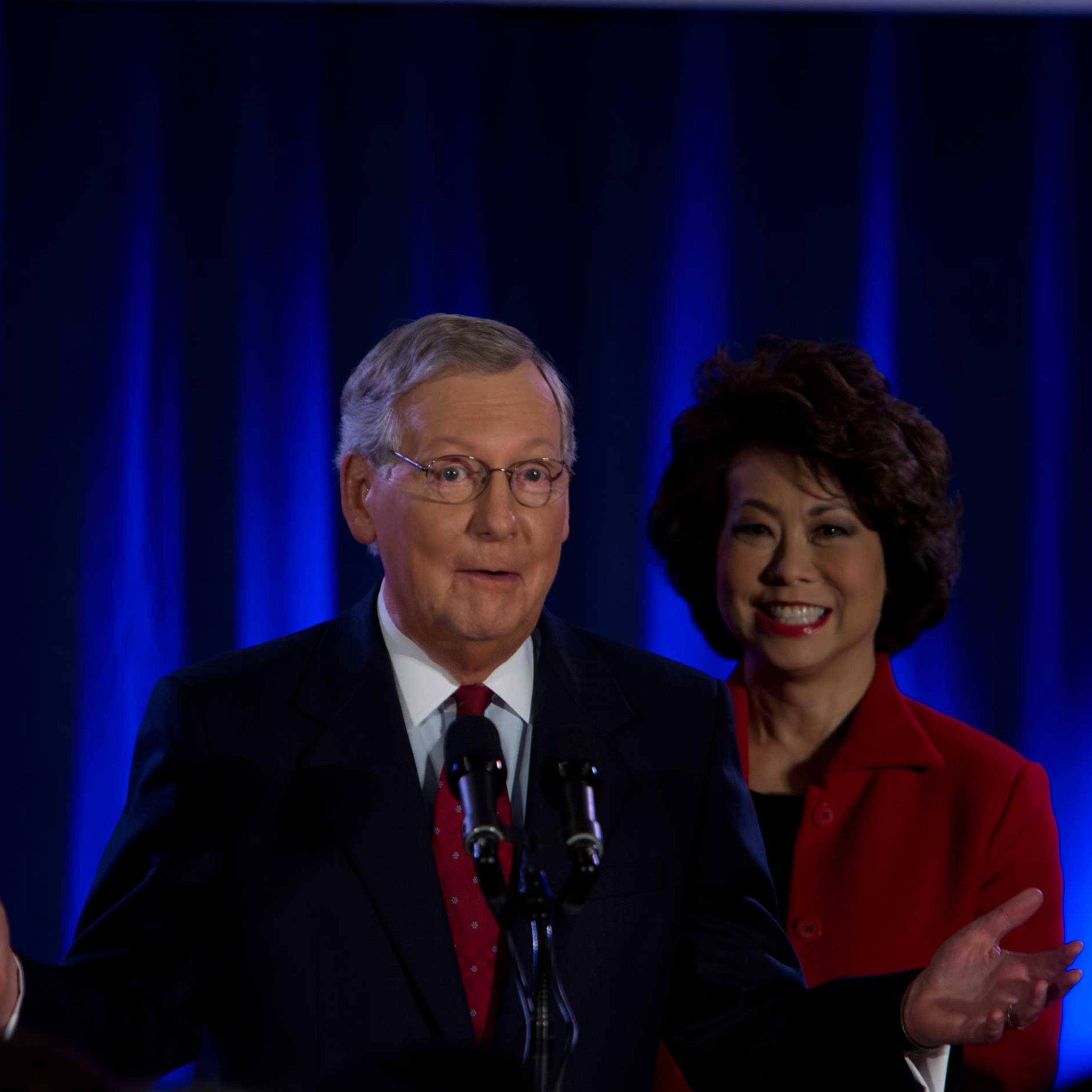 Election Night for Senator Mitch McConnell, the senior United States Senator from Kentucky. A member of the Republican Party, he has been the Minority Leader of the Senate since January 3, 2007.