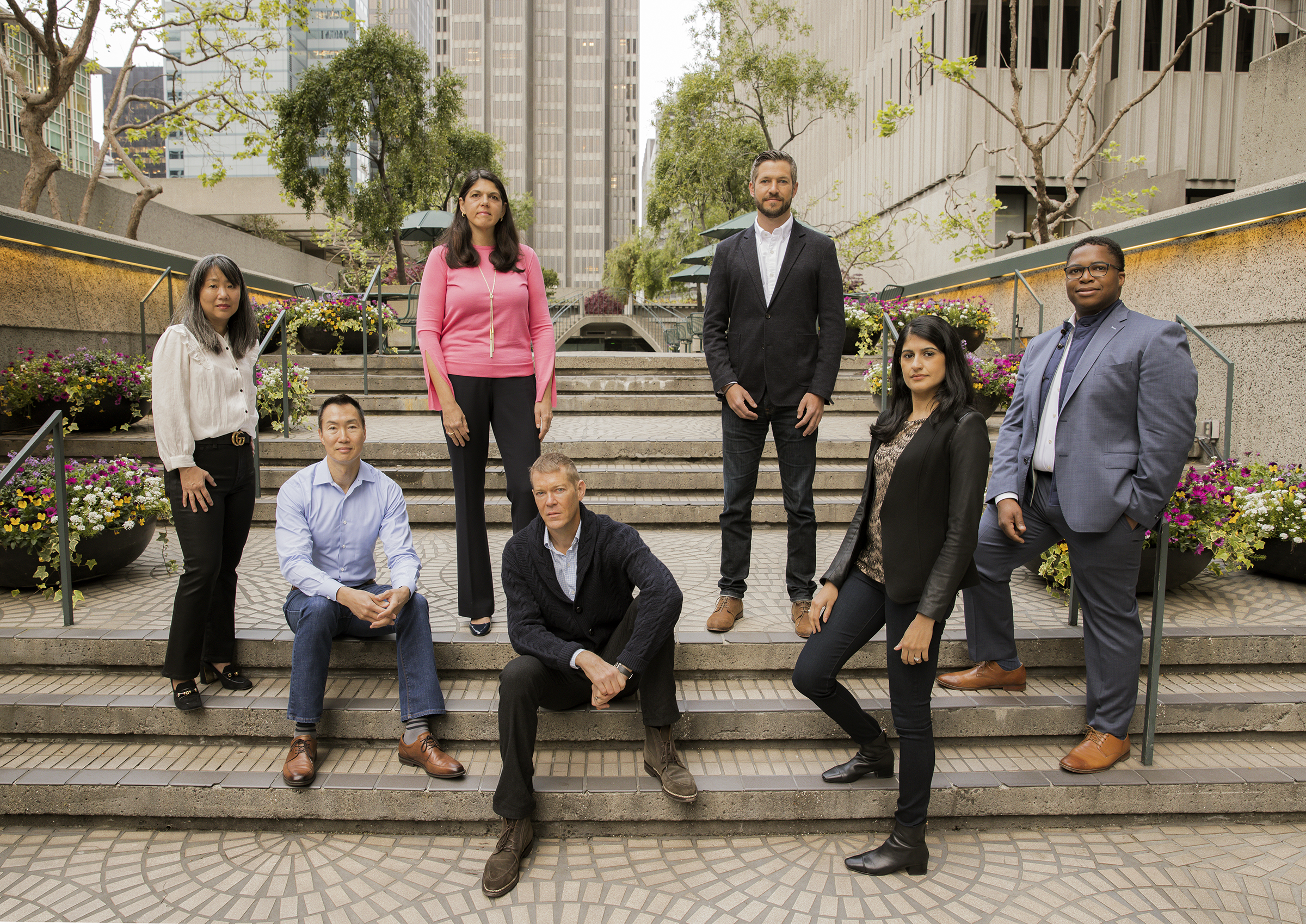 From left: Sandra Kim-Suk, Chief Financial Officer; Edward Sun, Portfolio Manager of Perennial Total Value Fund; Jennifer Grancio, Chief Executive Officer; Christopher James, Founder & Executive Chairman; David Swift, Chief Operating Officer; Yasmin Dahya Bilger, Head of ETFs; and Nate Saint Victor, General Counsel & Chief Compliance Officer.