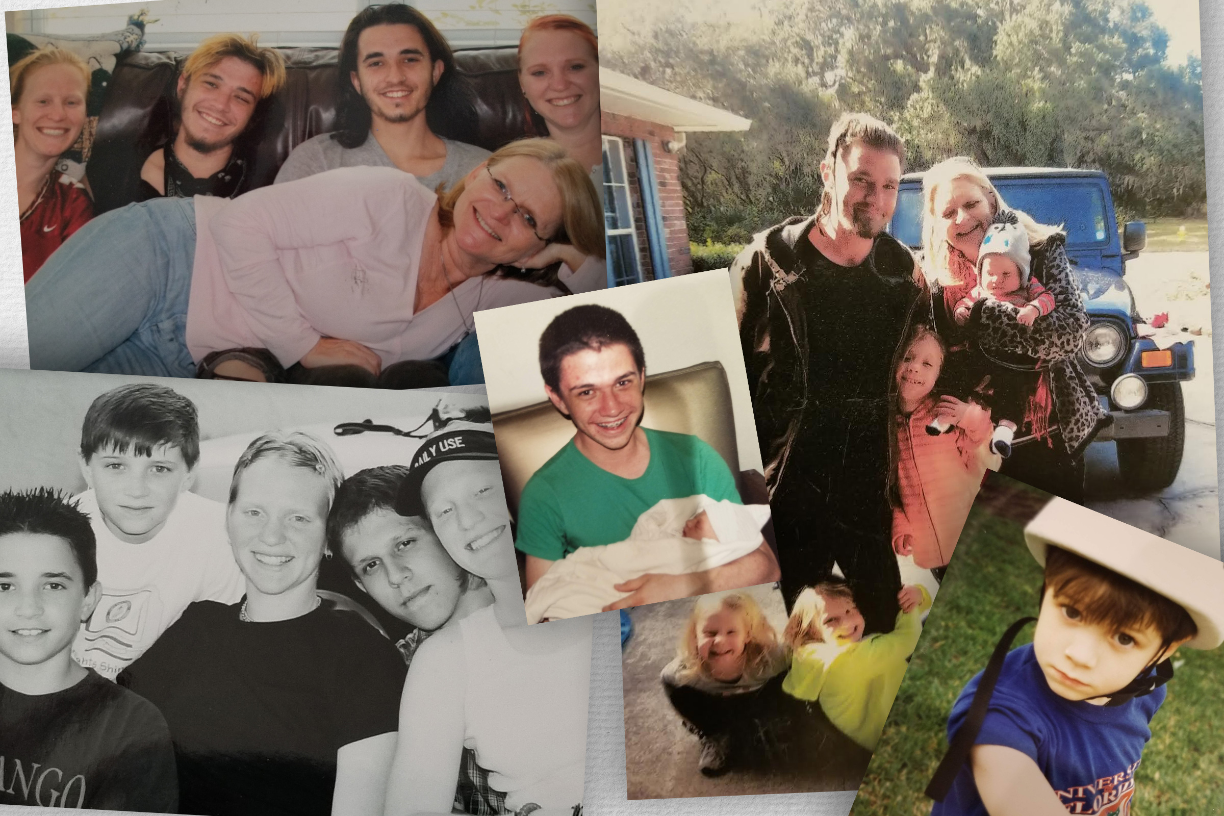A collection of family photos of Robert Mast
