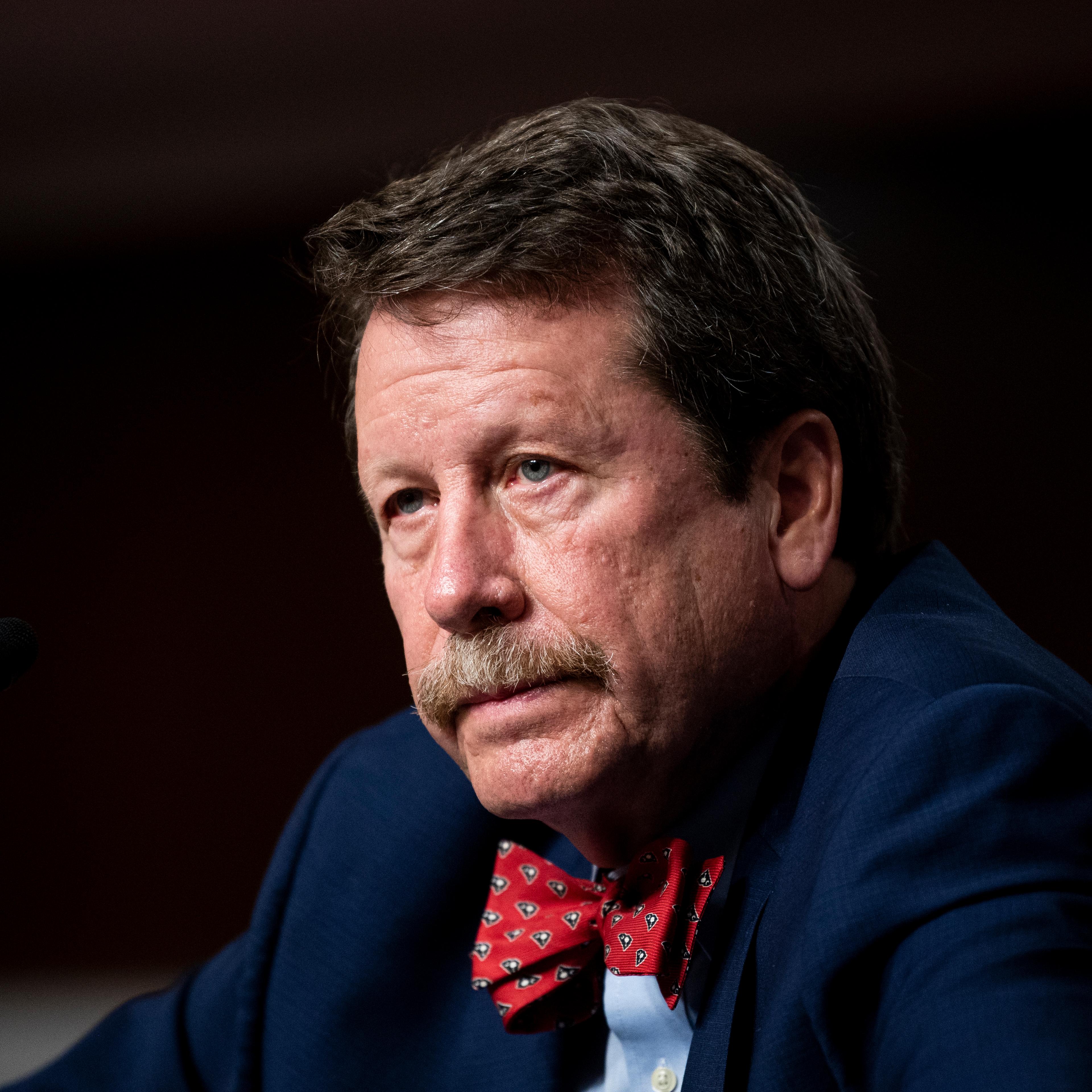 Robert Califf testifies during the Senate Health, Education, Labor and Pensions Committee hearing on the nomination to be commissioner of the Food and Drug Administration on Dec. 14, 2021.