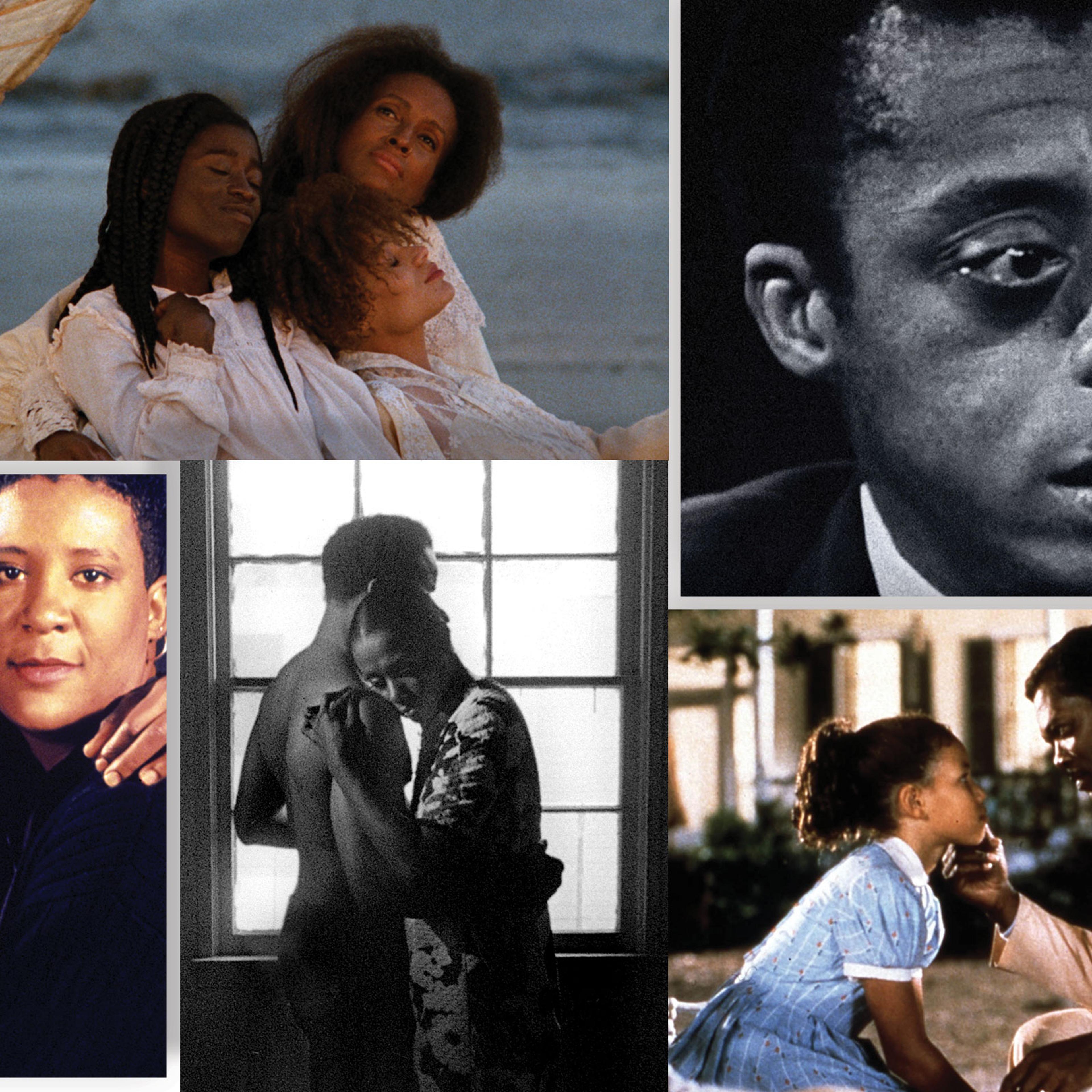 Stills from Daughters of the Dust, I Am Not Your Negro, Eve's Bayou, Killer of Sheep, The Watermelon Woman