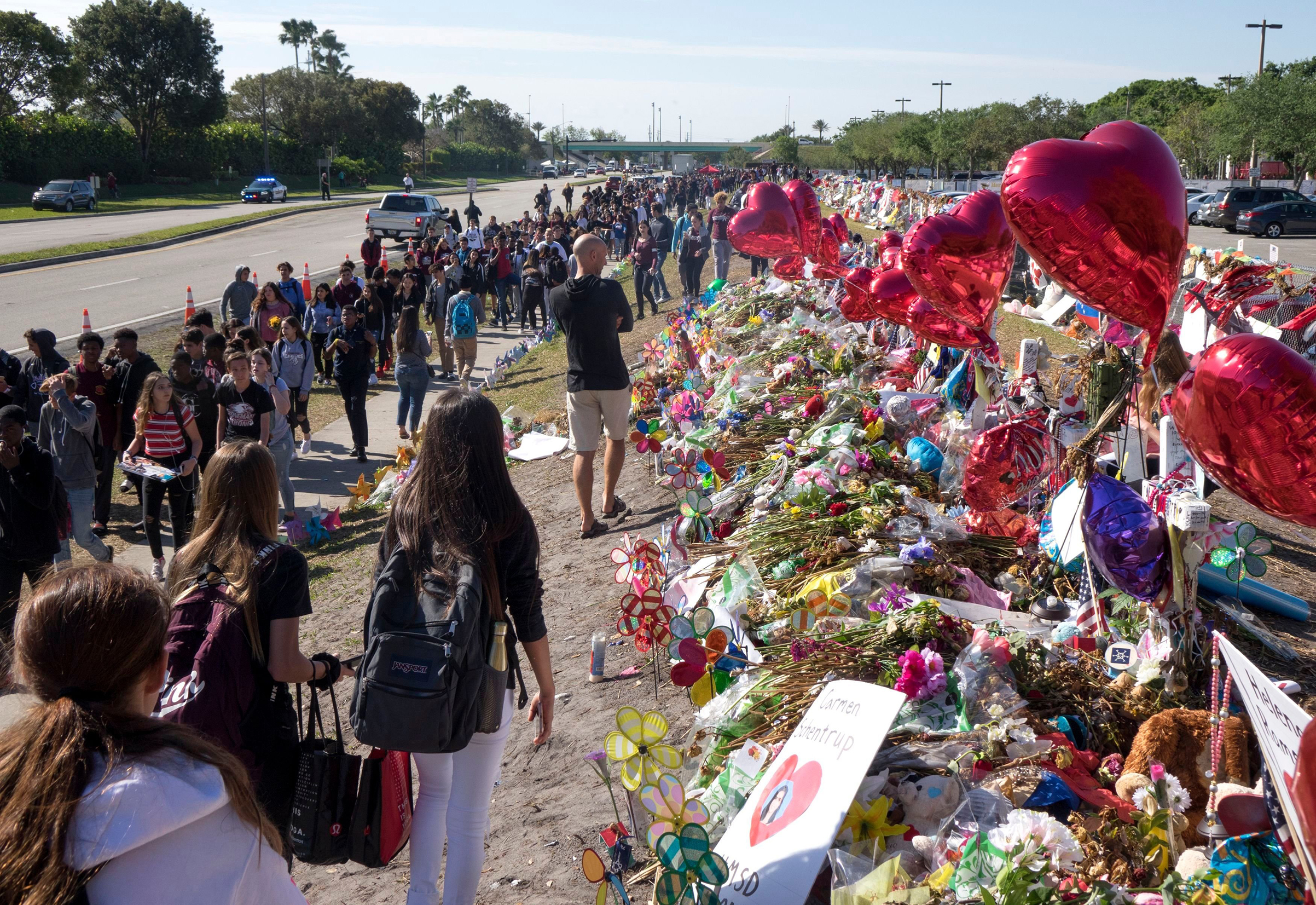 students school walkout stoneman douglas school shooting gun control Florida New York City