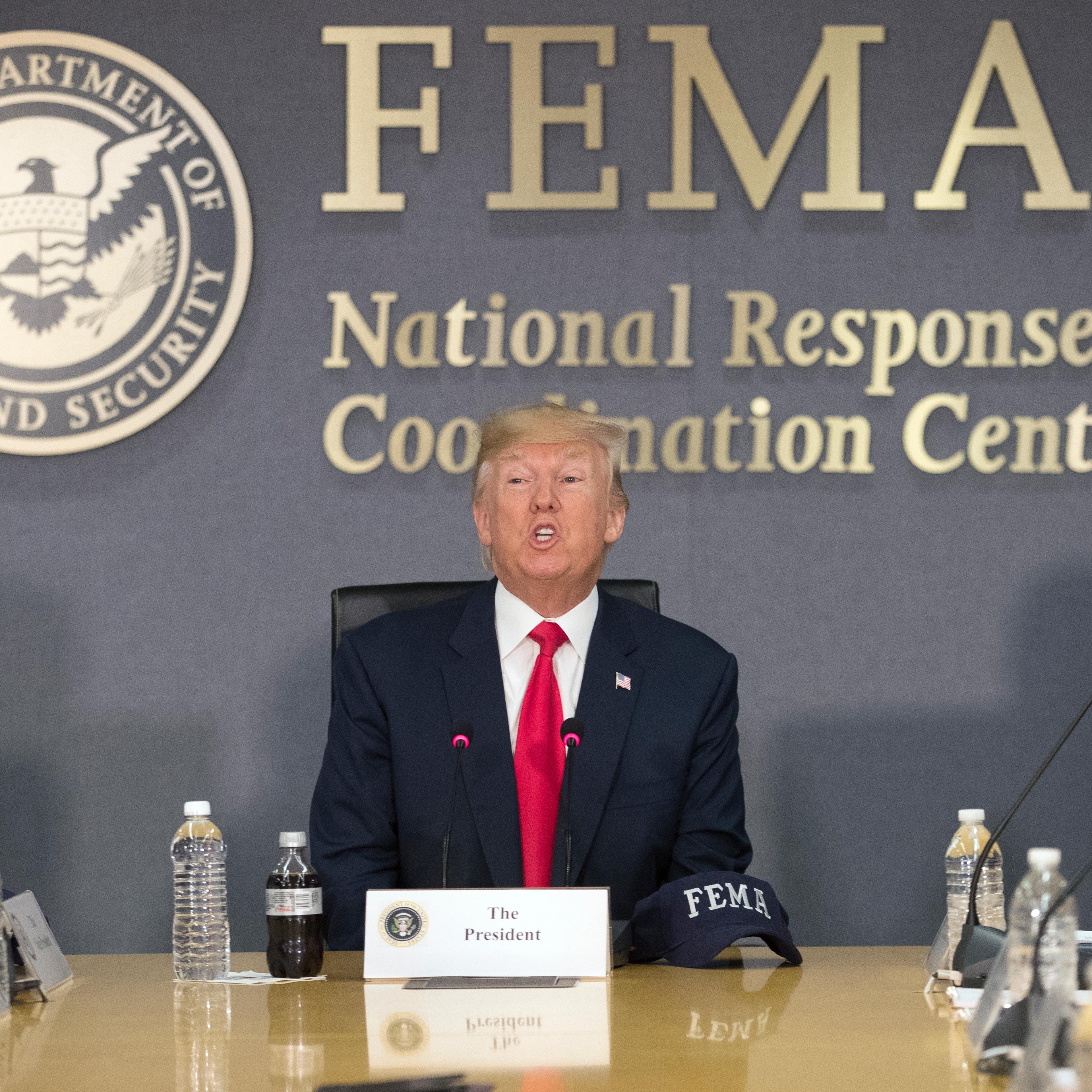 President Trump Visits Federal Emergency Management Agency (FEMA) Headquarters