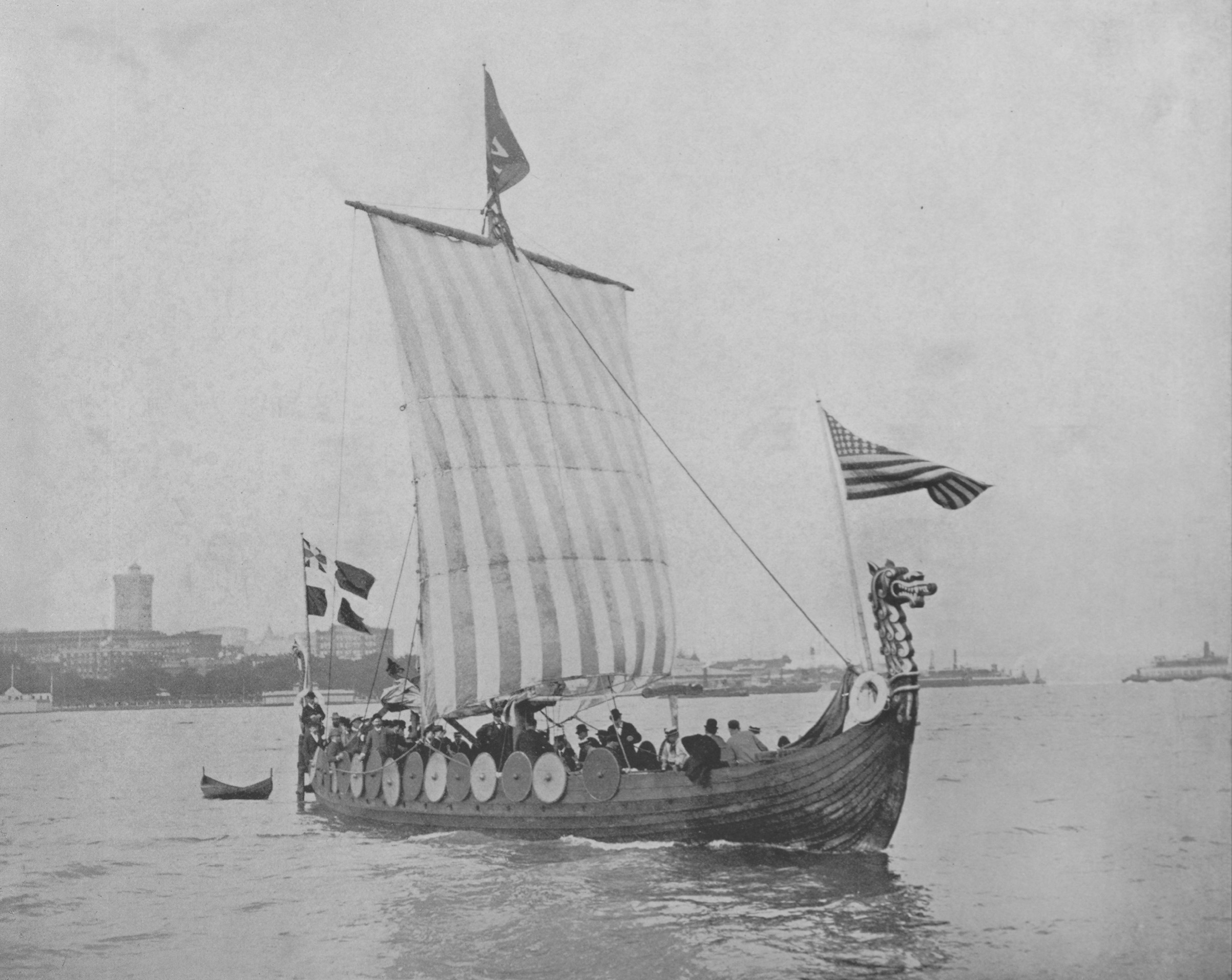 The Viking ship that sailed from Norway to  the World's Columbian Exposition (World's Fair) in 1893. 