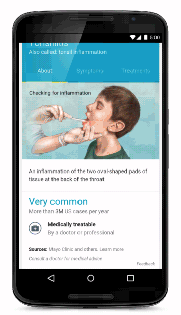 Google medical conditions
