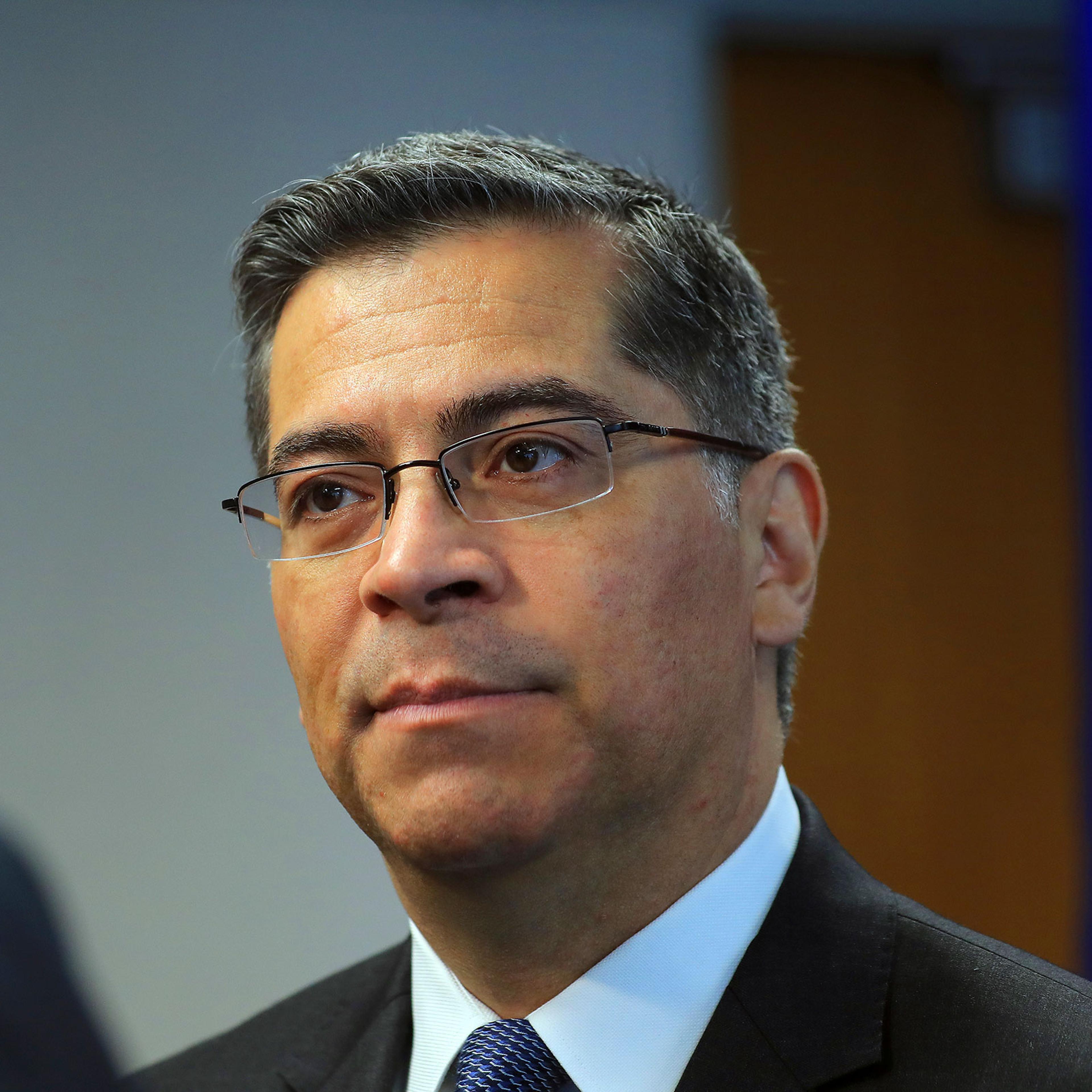 Xavier Becerra, California's attorney general, at a news conference in San Francisco, Feb. 26, 2019.