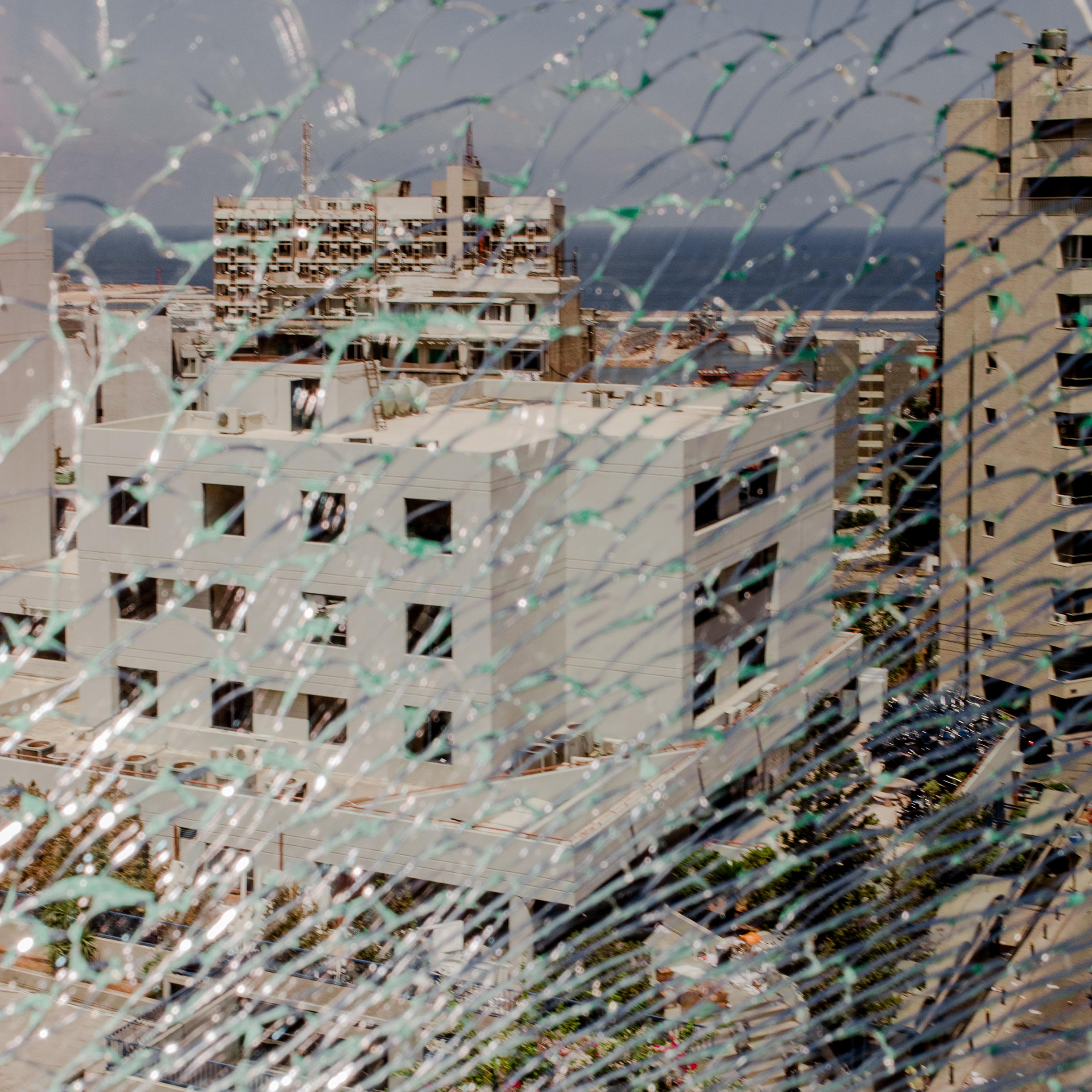 A view of Beirut's port from inside the damaged St. George Hospital. "None of us were prepared for an event of this cataclysmic magnitude, nor should we have been," says Ghantous, the medical student. "And while we’ve all been affected differently, we’re