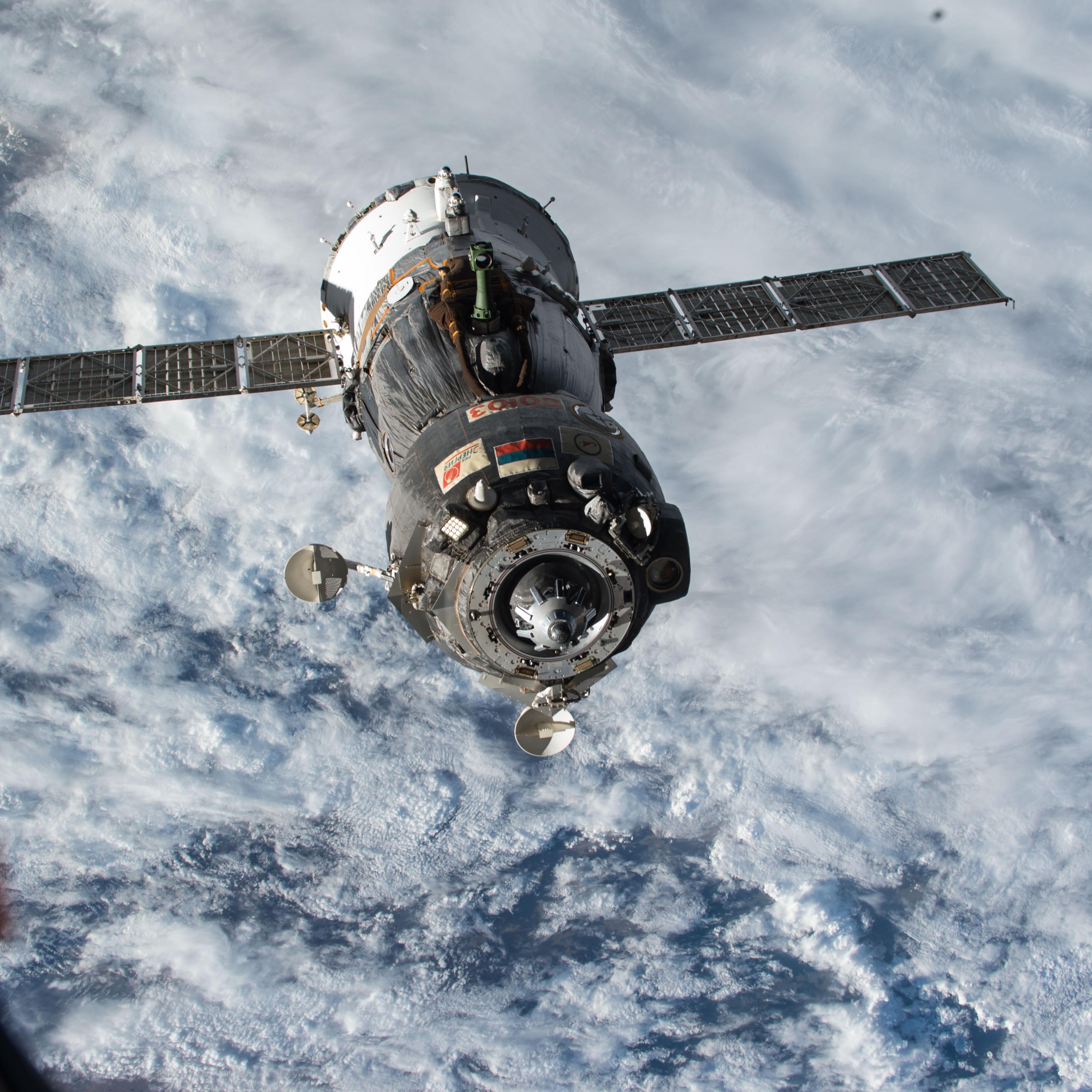 Need a lift? A Souyz spacecraft after undocking from the space station on June 11, 2015