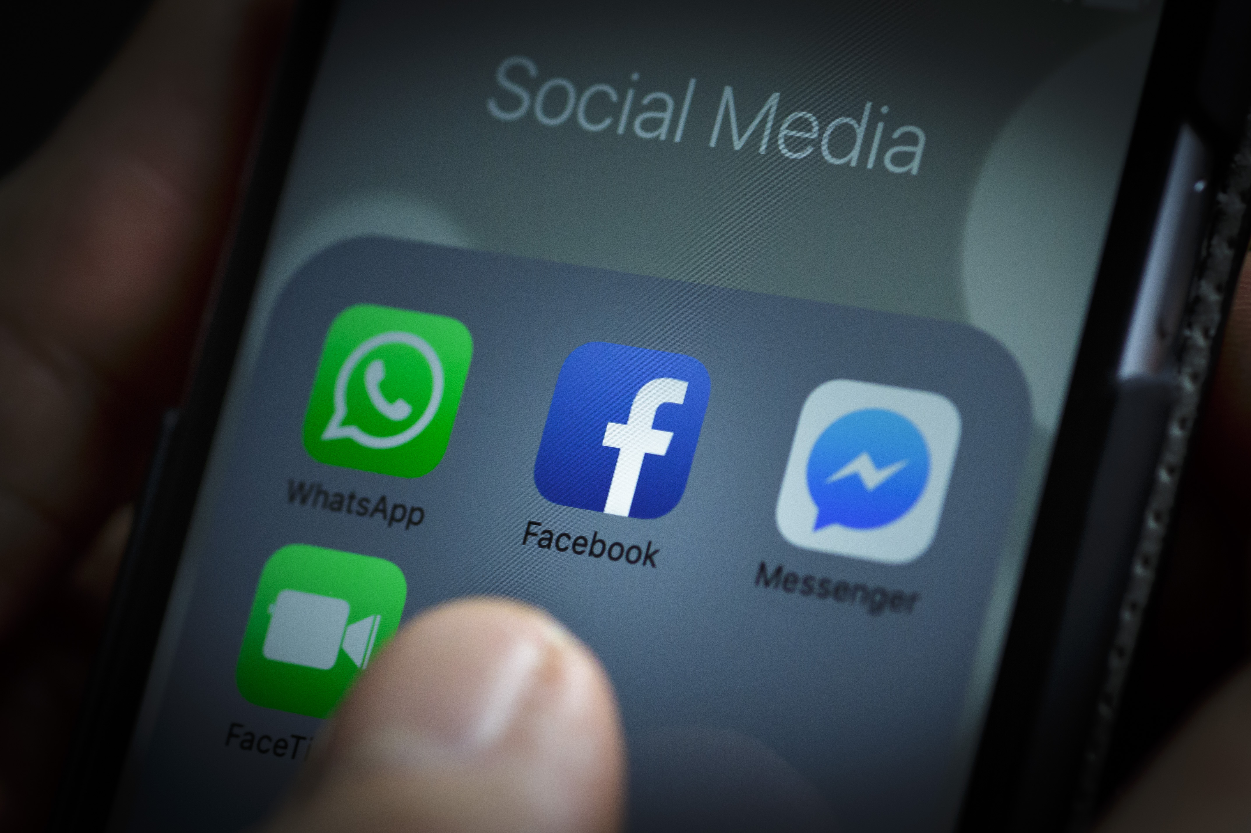 In this photo illustration the app of Facebook is displayed on a smartphone on February 08, 2016 in Berlin, Germany.