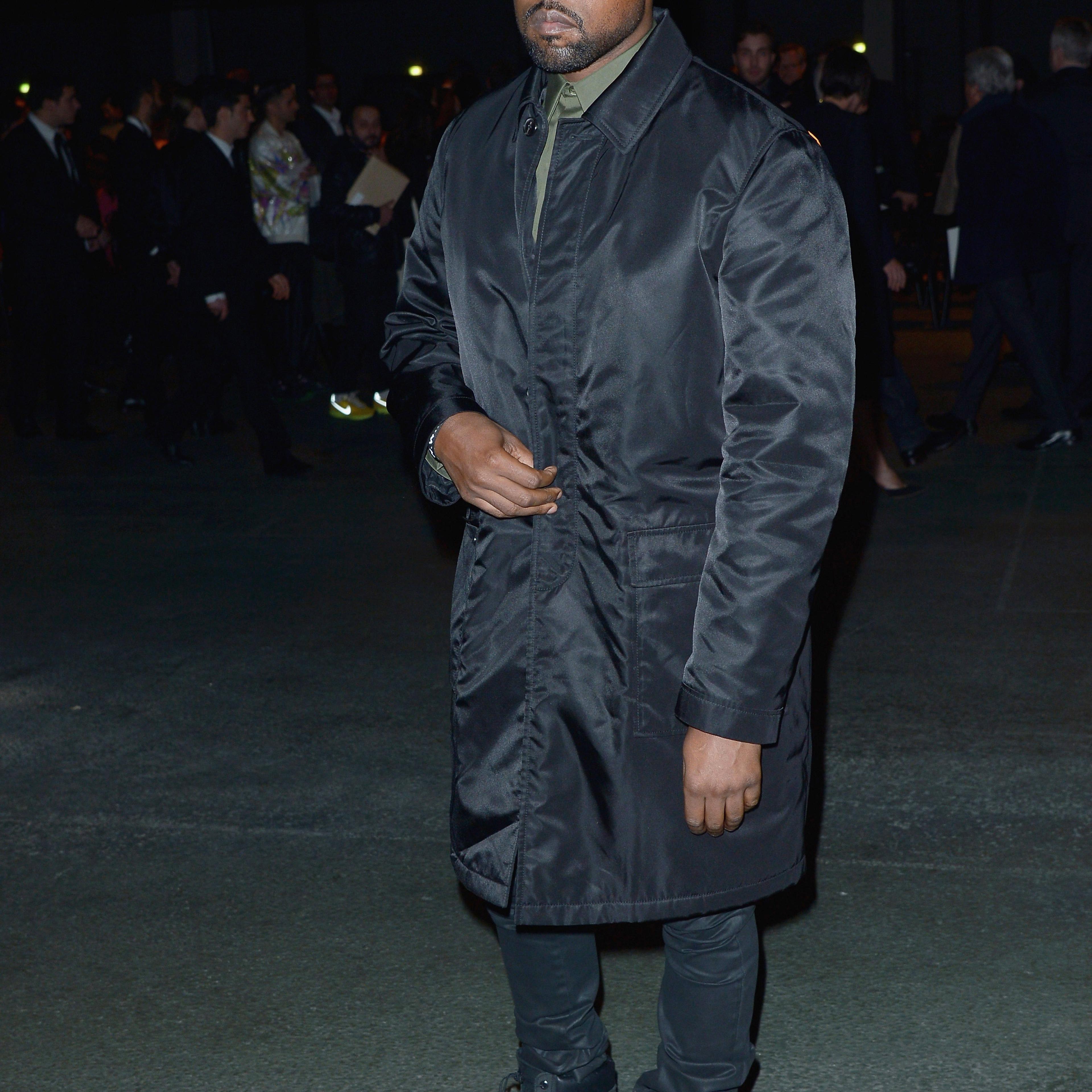 Kanye West attends the Givenchy during Paris Fashion Week Womenswear Fall/Winter 2014-2015 on March 2, 2014 in Paris.