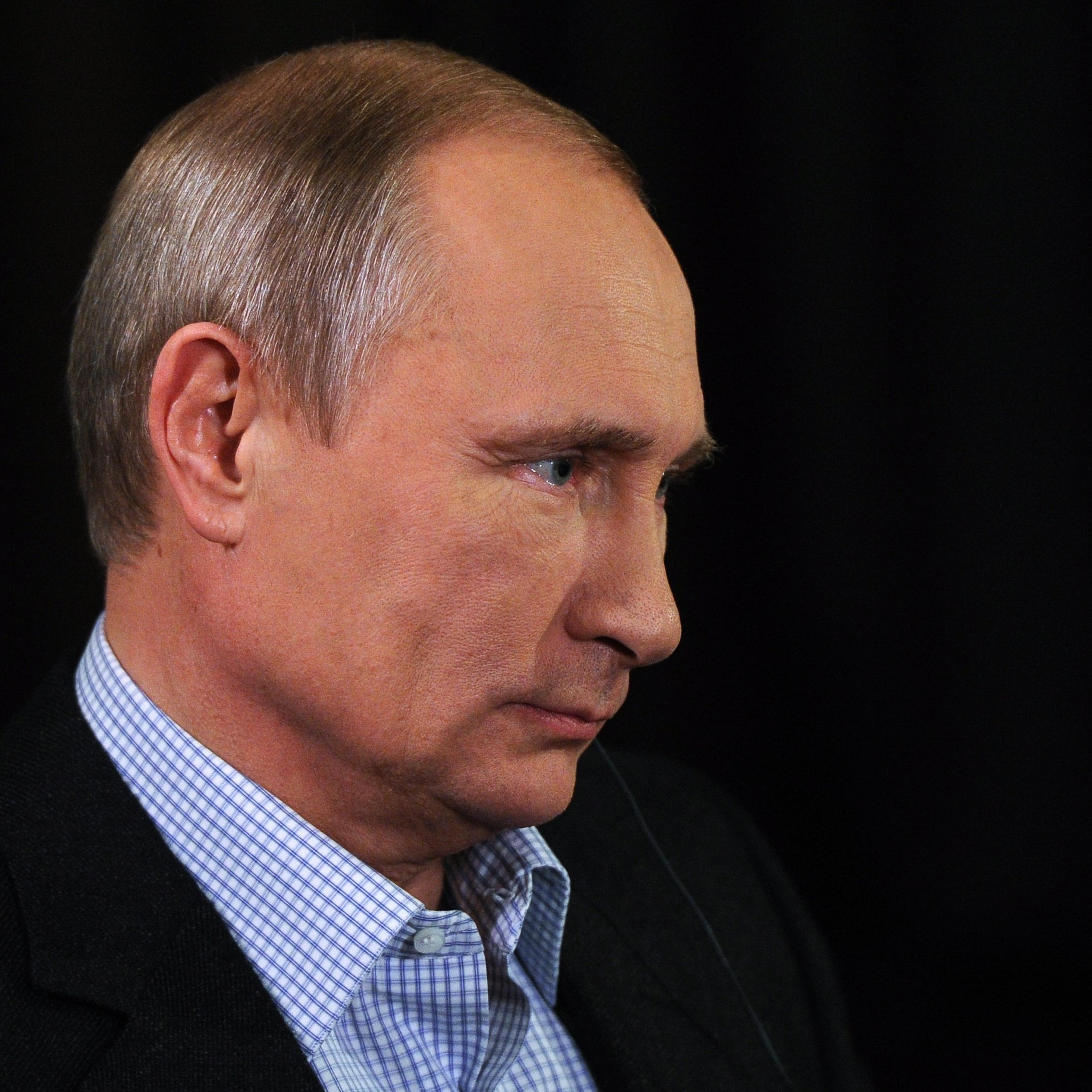 Russia's President Vladimir Putin gives an interview to journalist Hubert Seipel of the German TV channel ARD on Nov. 13, 2014 in Russia.