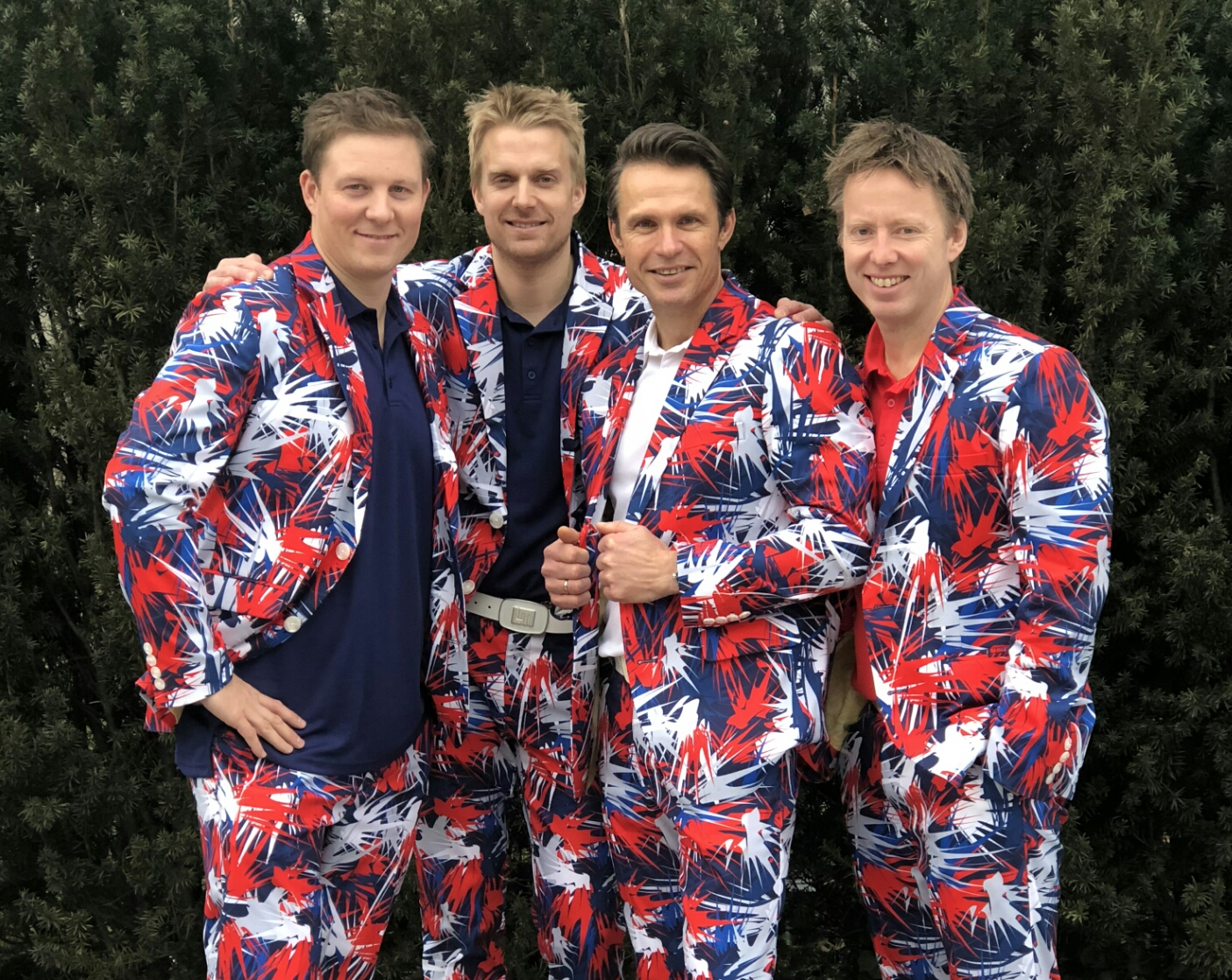 The Norway men's curling team for the 2018 PyeongChang Olympics, from left: 
Christoffer Svae, Haavard Peterson, Thomas Ulsrud, Torger Nergaard 