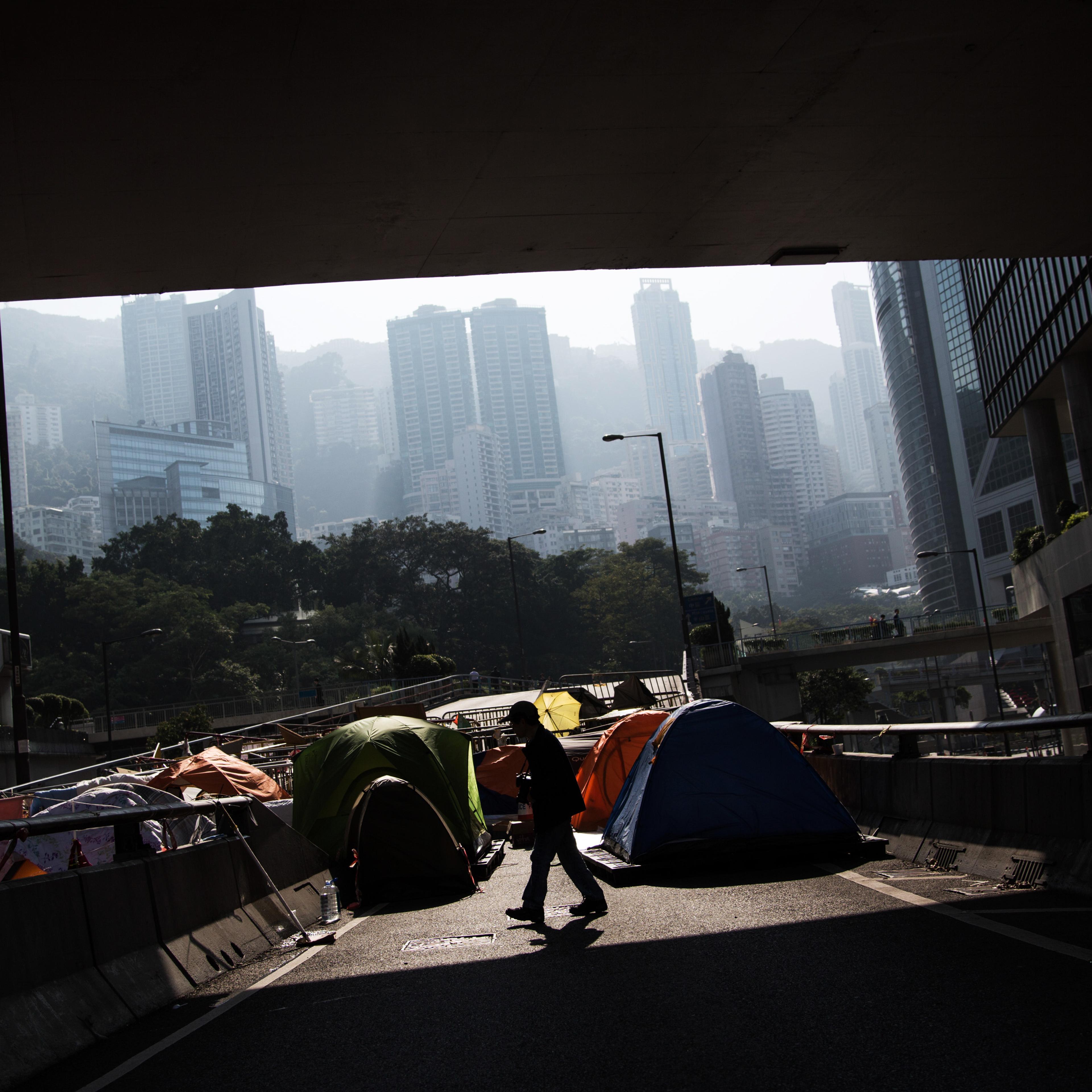 Demonstrators Continue to Occupy Streets In Hong Kong