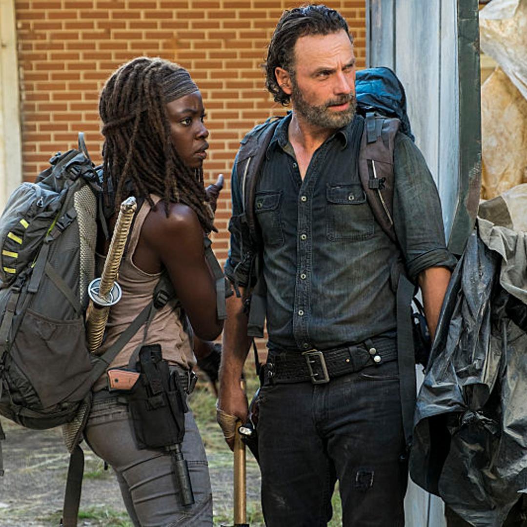 Andrew Lincoln as Rick Grimes, Danai Gurira as Michonne - The Walking Dead Season 7, Episode 12