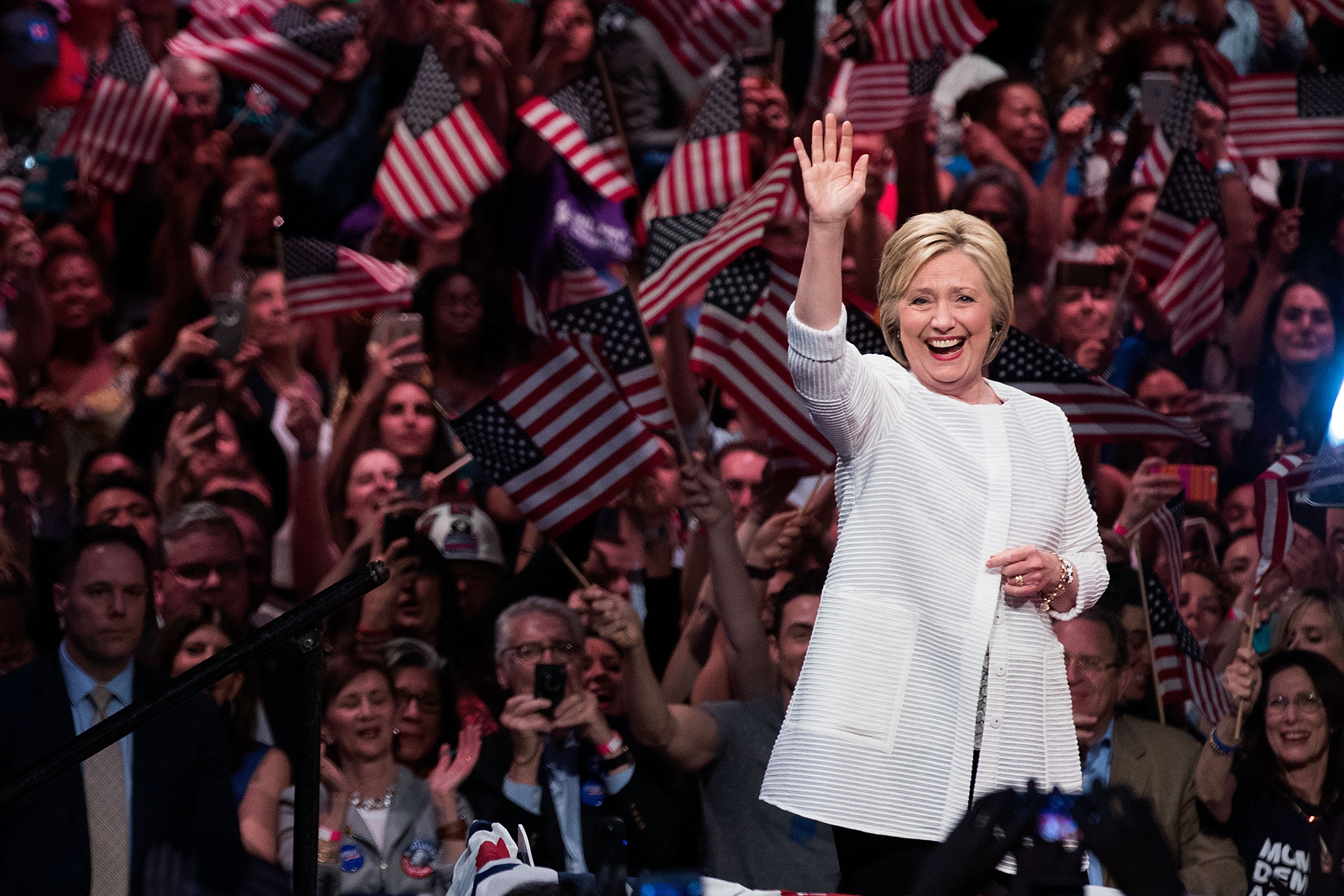 Hillary Clinton Holds Primary Night Event In Brooklyn, New York