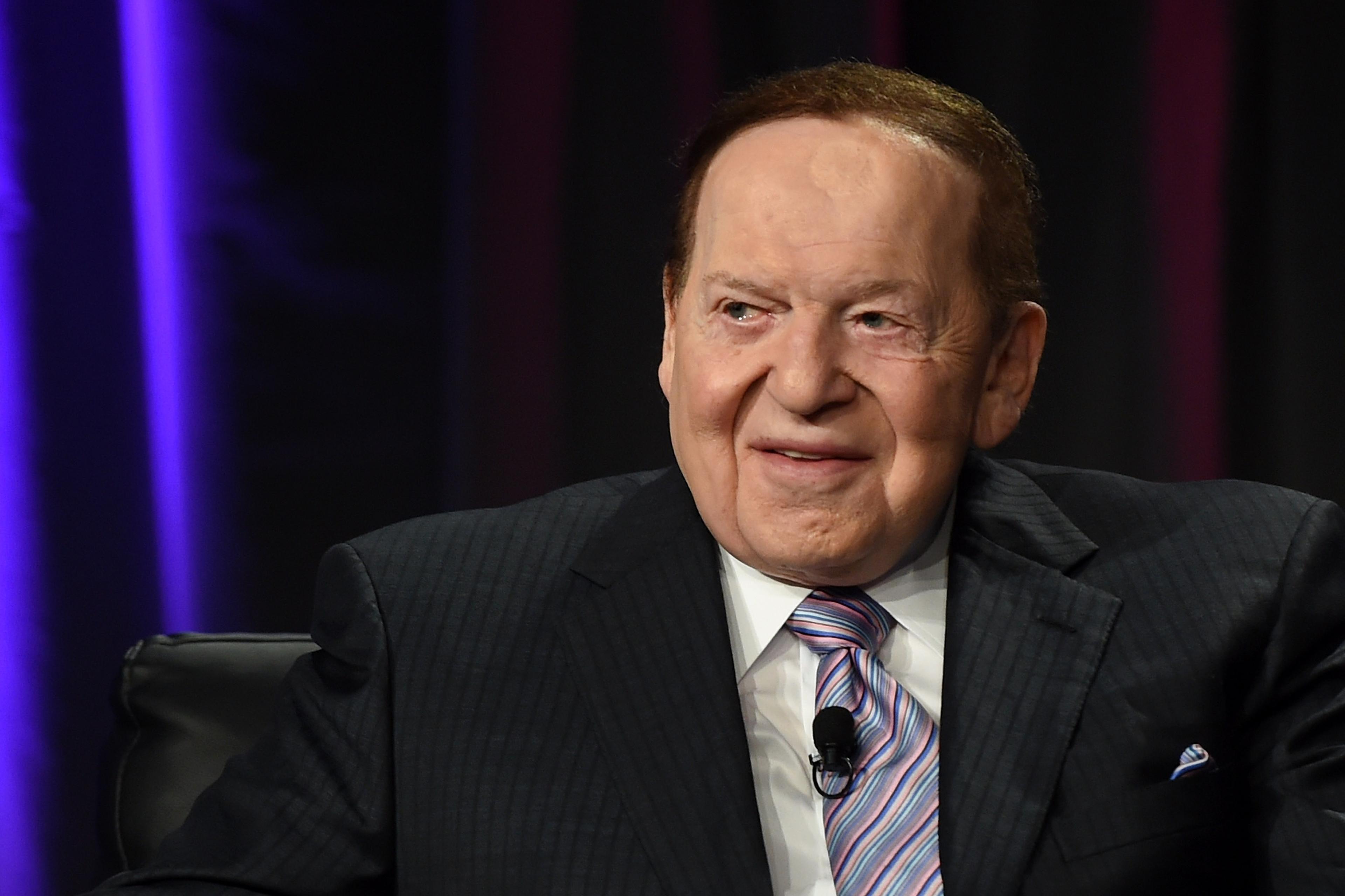 Las Vegas Sands Corp. Chairman and CEO Sheldon Adelson speaks at the Global Gaming Expo (G2E) 2014 at the Venetian Las Vegas in Las Vegas on Oct. 1, 2014