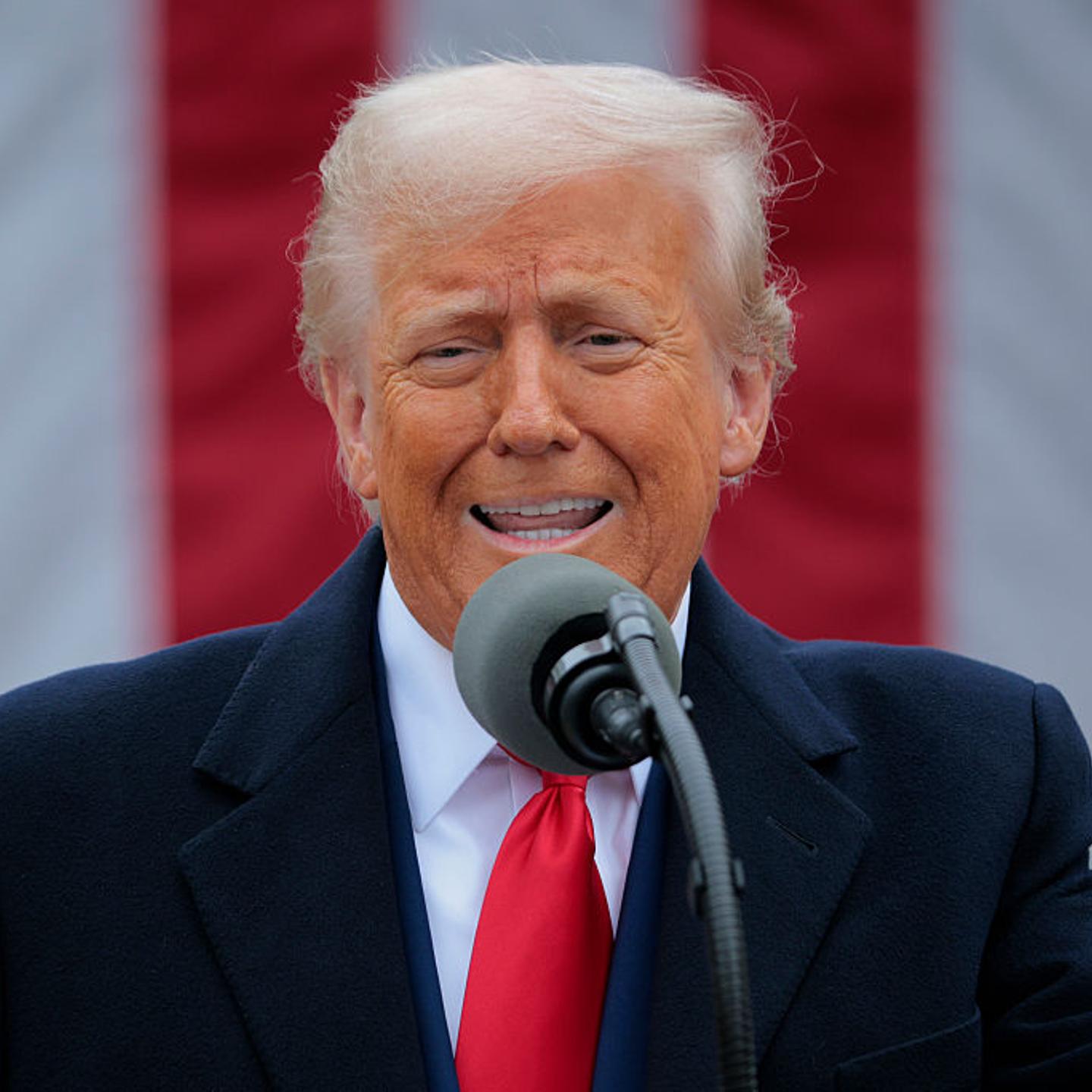 President Trump Holds "Make America Wealthy Again Event" In White House Rose Garden