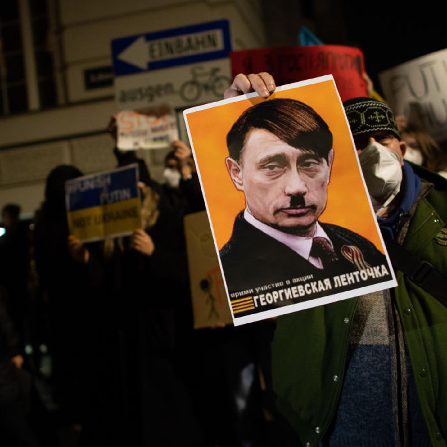 Protesters Demonstrate In Vienna Against Russian Invasion Of Ukraine