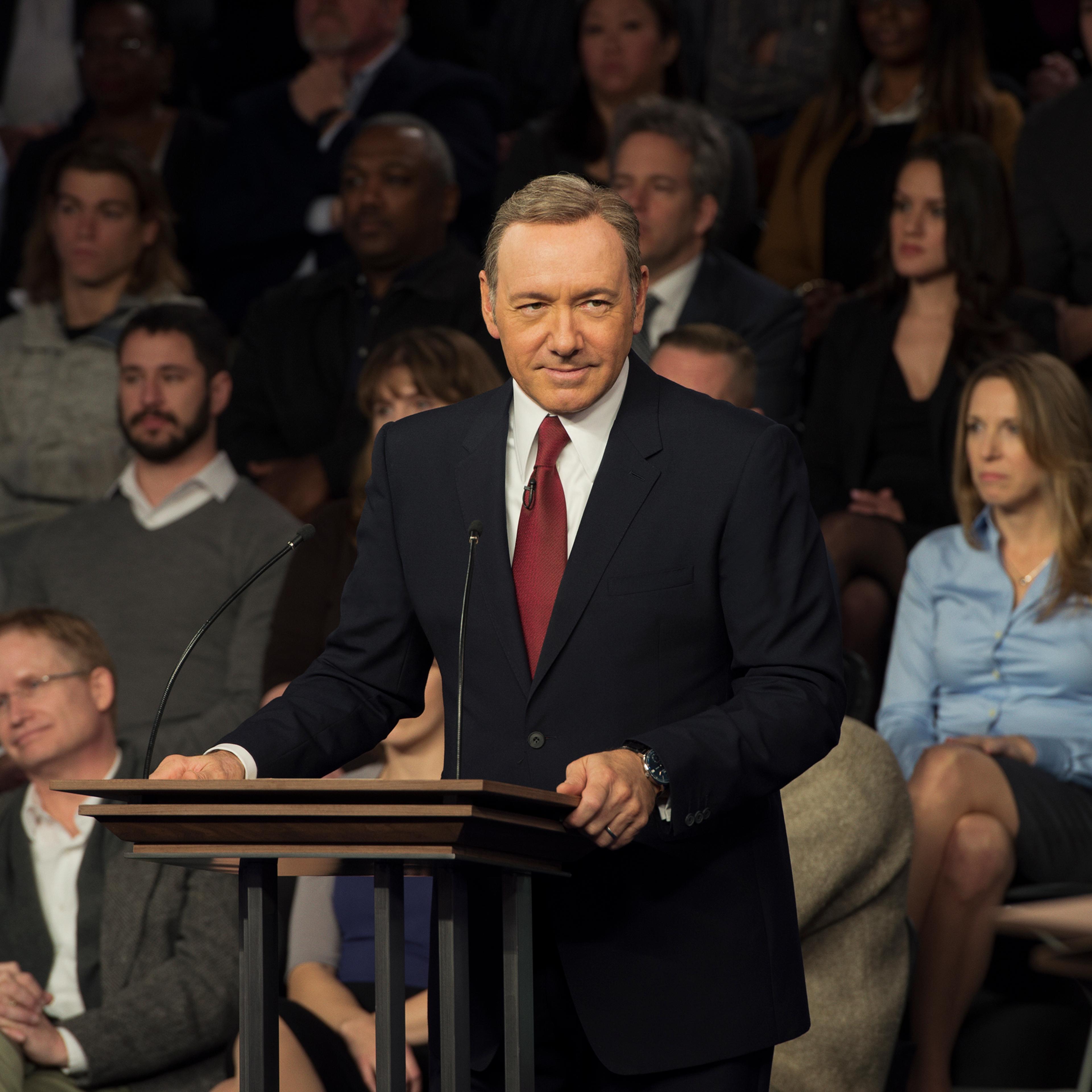 Kevin Spacey as Frank Underwood in Season 3 of House of Cards