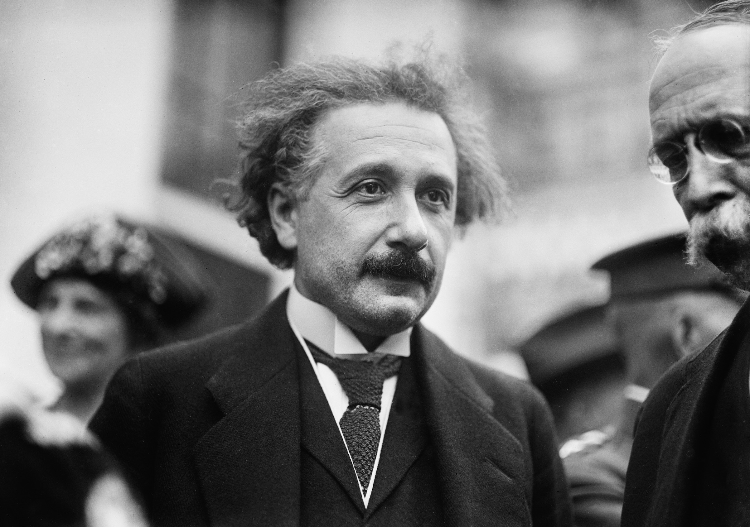 Albert Einstein, Portrait While Visiting White House, Washington DC, USA, Harris &amp; Ewing, 1921