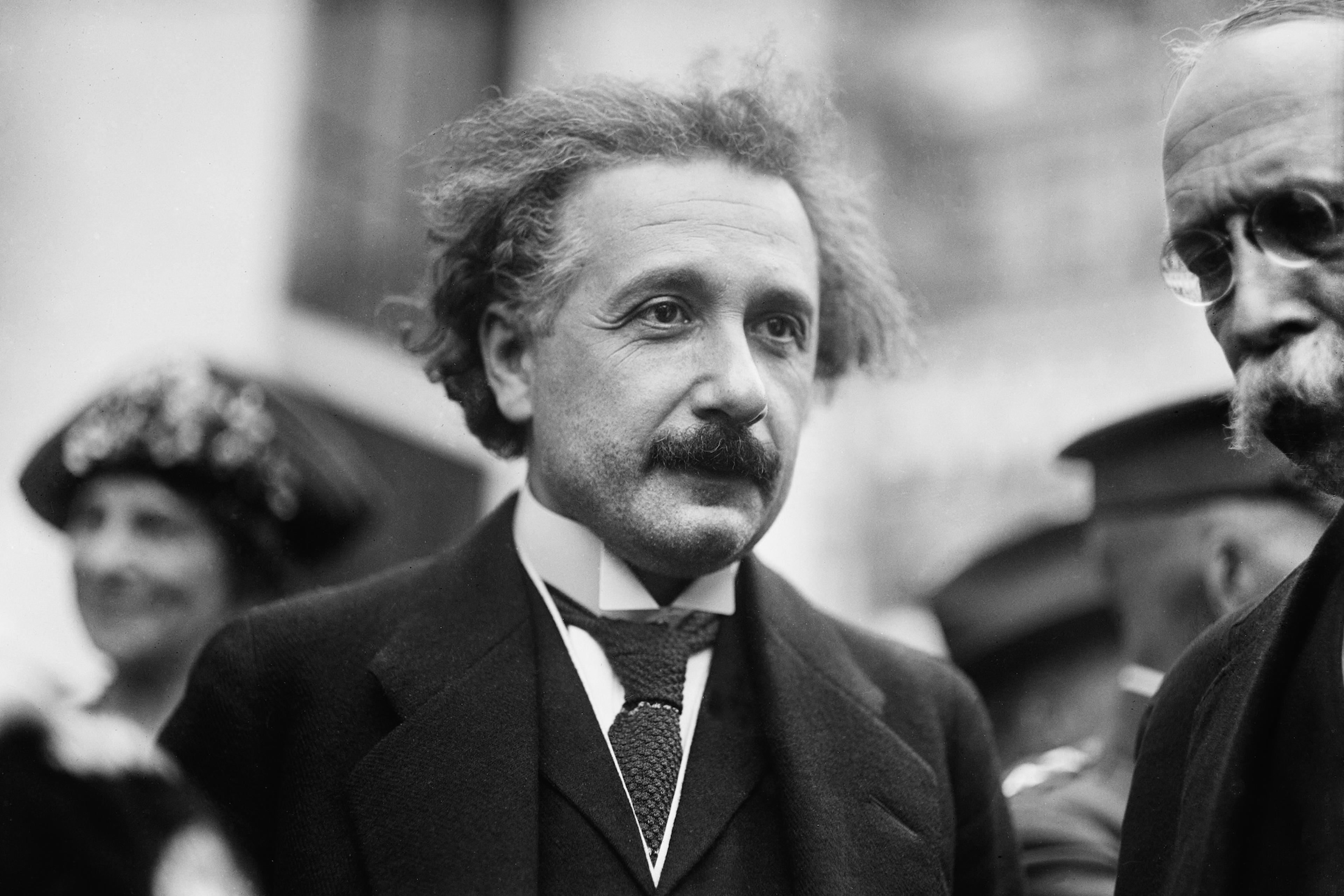 Albert Einstein, Portrait While Visiting White House, Washington DC, USA, Harris & Ewing, 1921