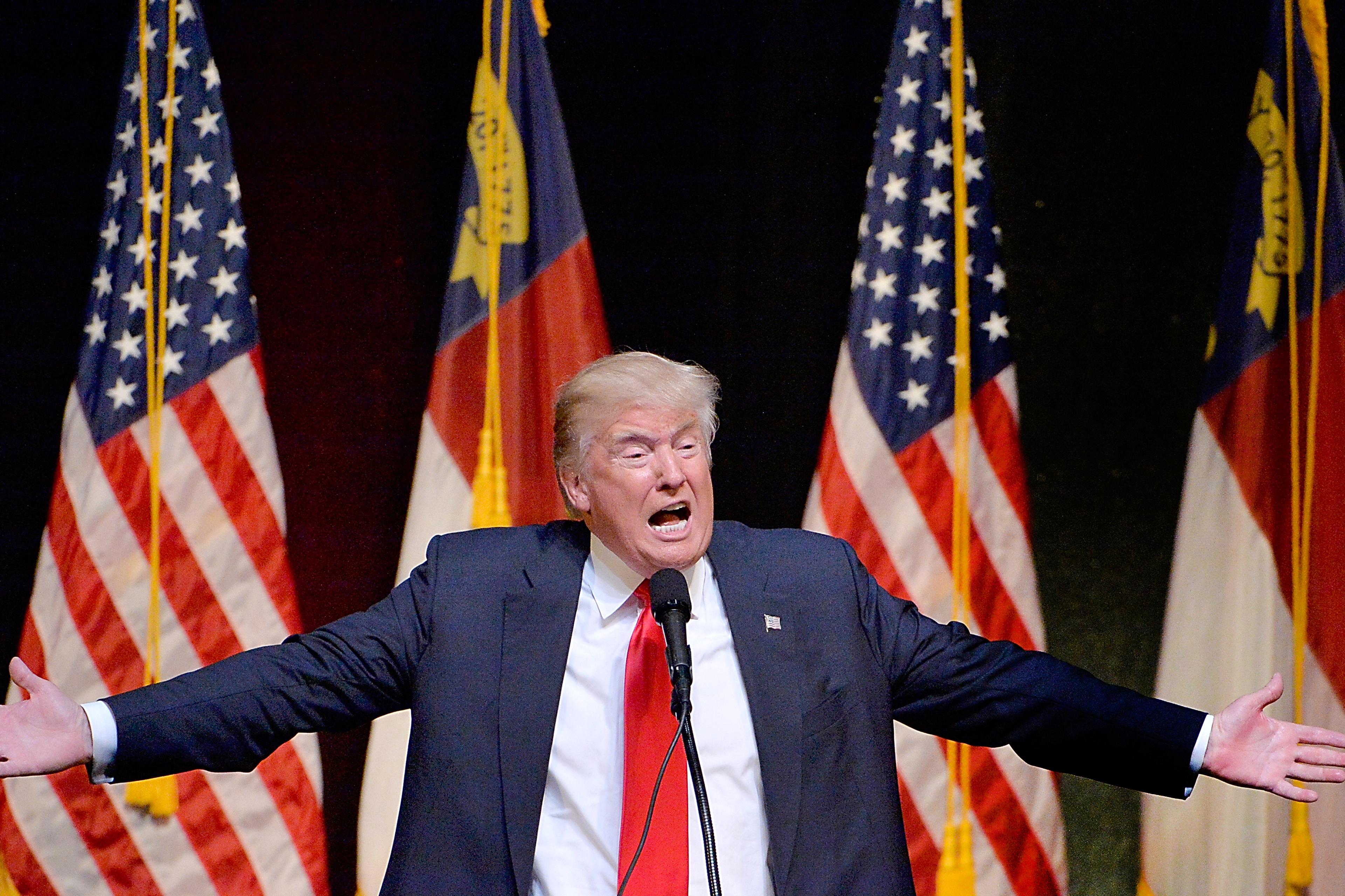 Donald Trump Campaigns In Raleigh, North Carolina