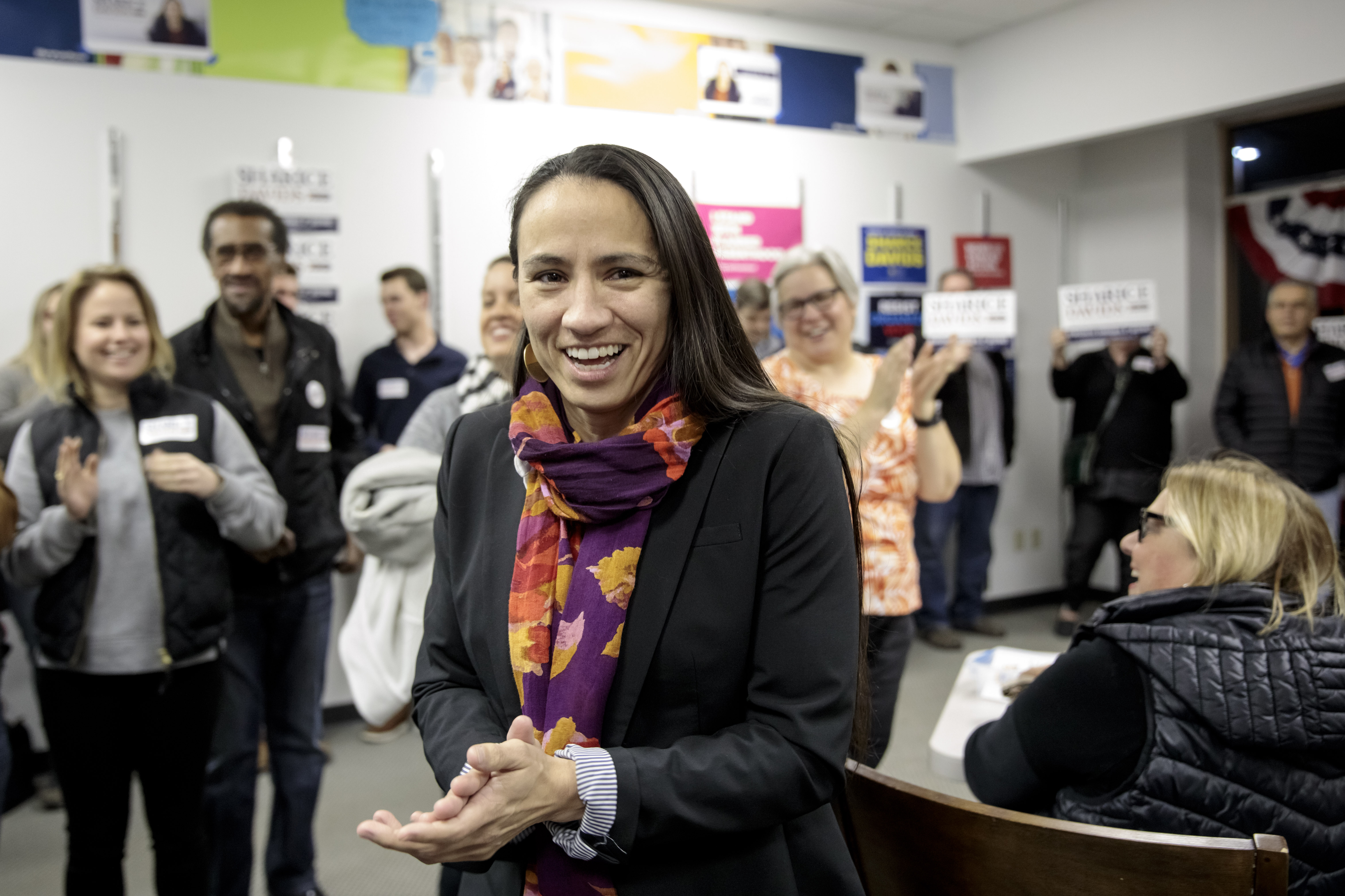 Kansas Congressional Candidate Sharice Davids Holds Rally In Overland Park, Kansas