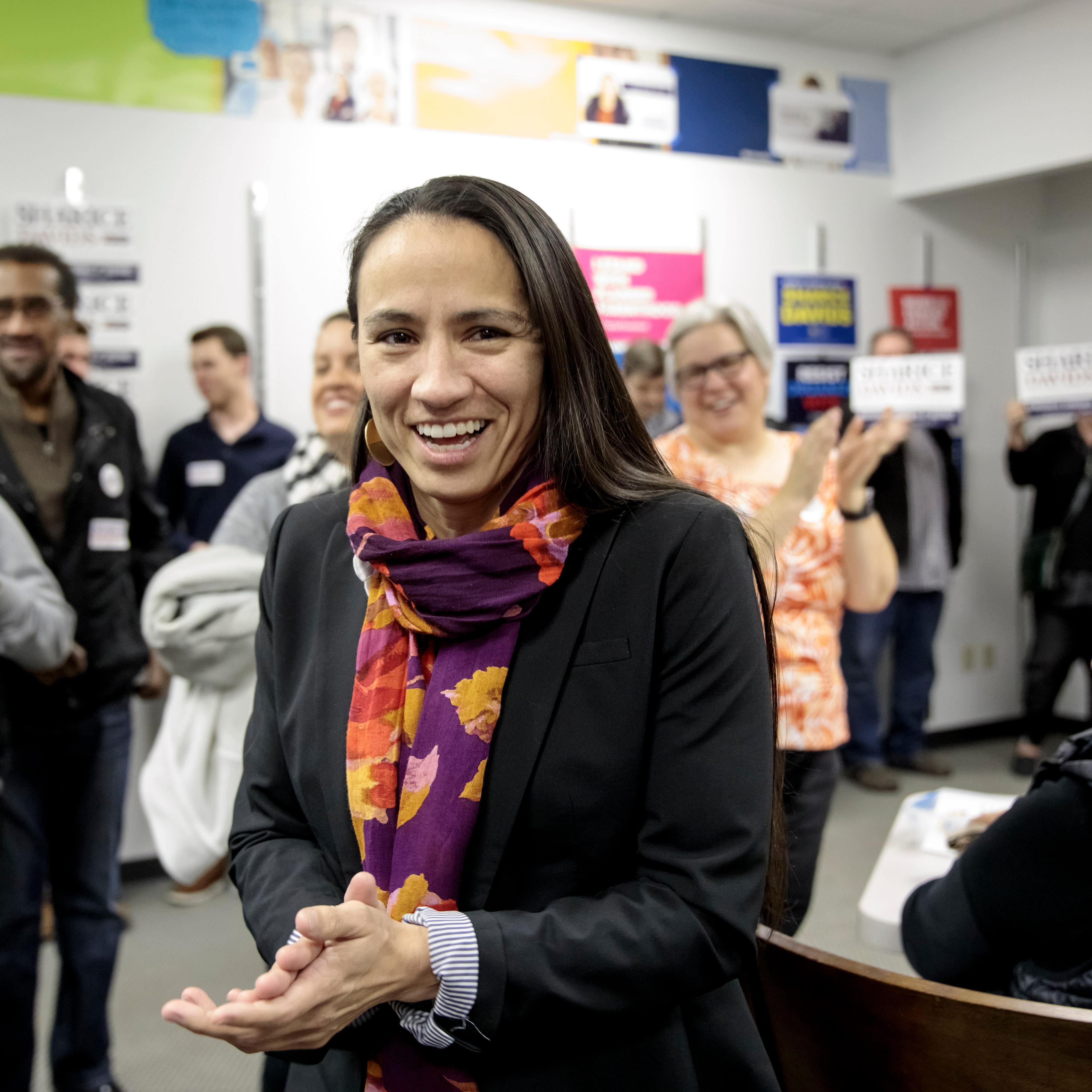 Kansas Congressional Candidate Sharice Davids Holds Rally In Overland Park, Kansas