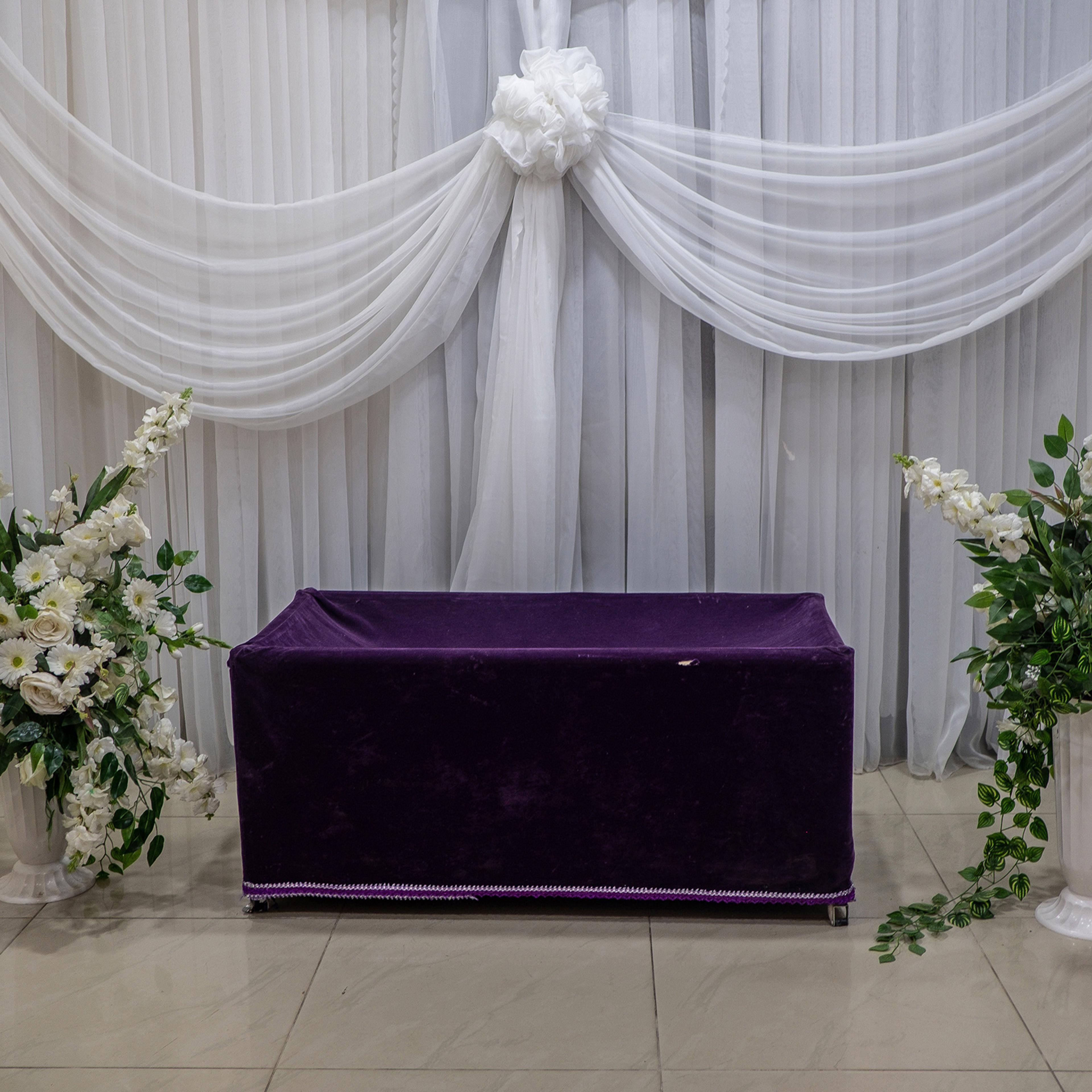 An empty viewing room at the Ebony Funeral Home in Lagos on Dec. 8, 2020.