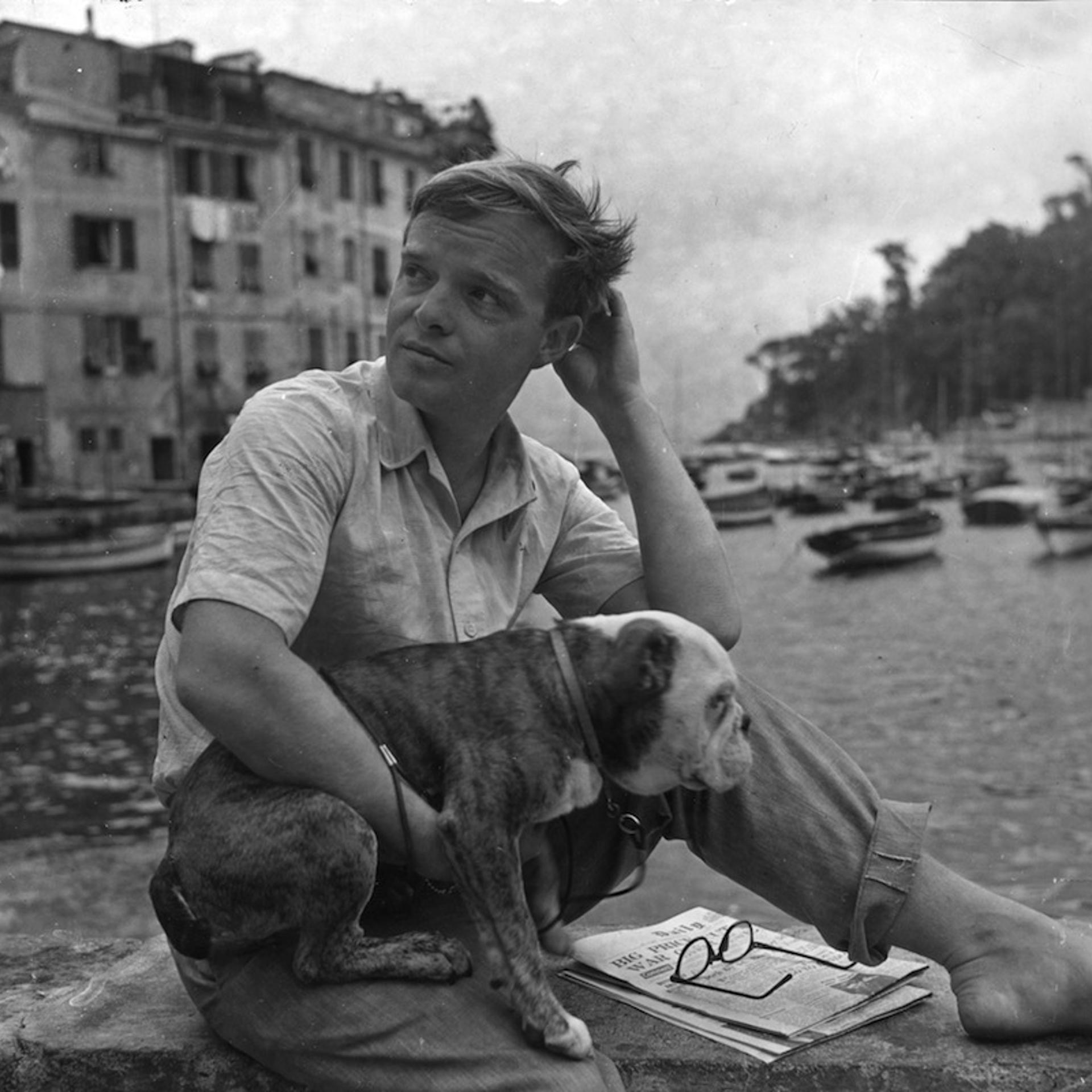 Truman Capote With His Dog