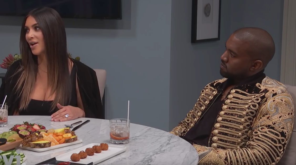 Kim Kardashian and Kanye West on 'Kocktails With Khloe'