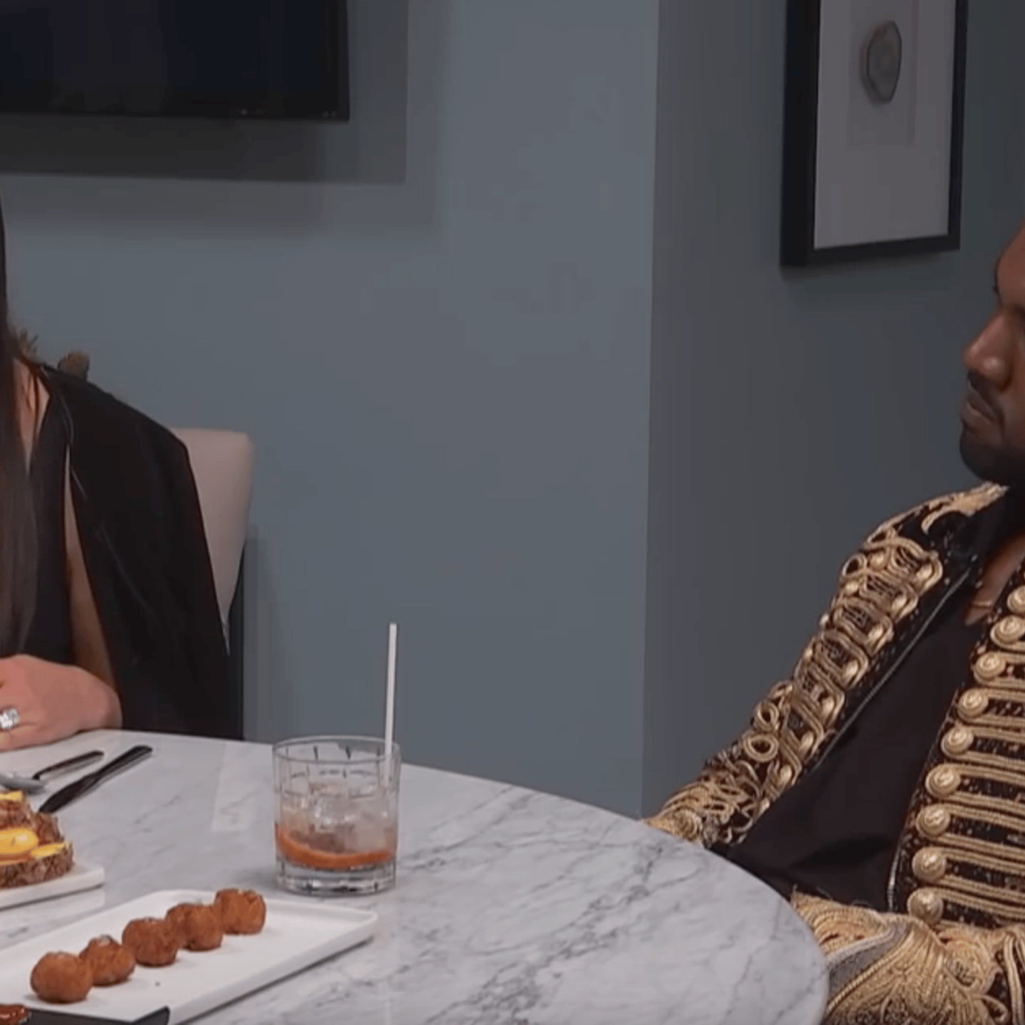 Kim Kardashian and Kanye West on 'Kocktails With Khloe'