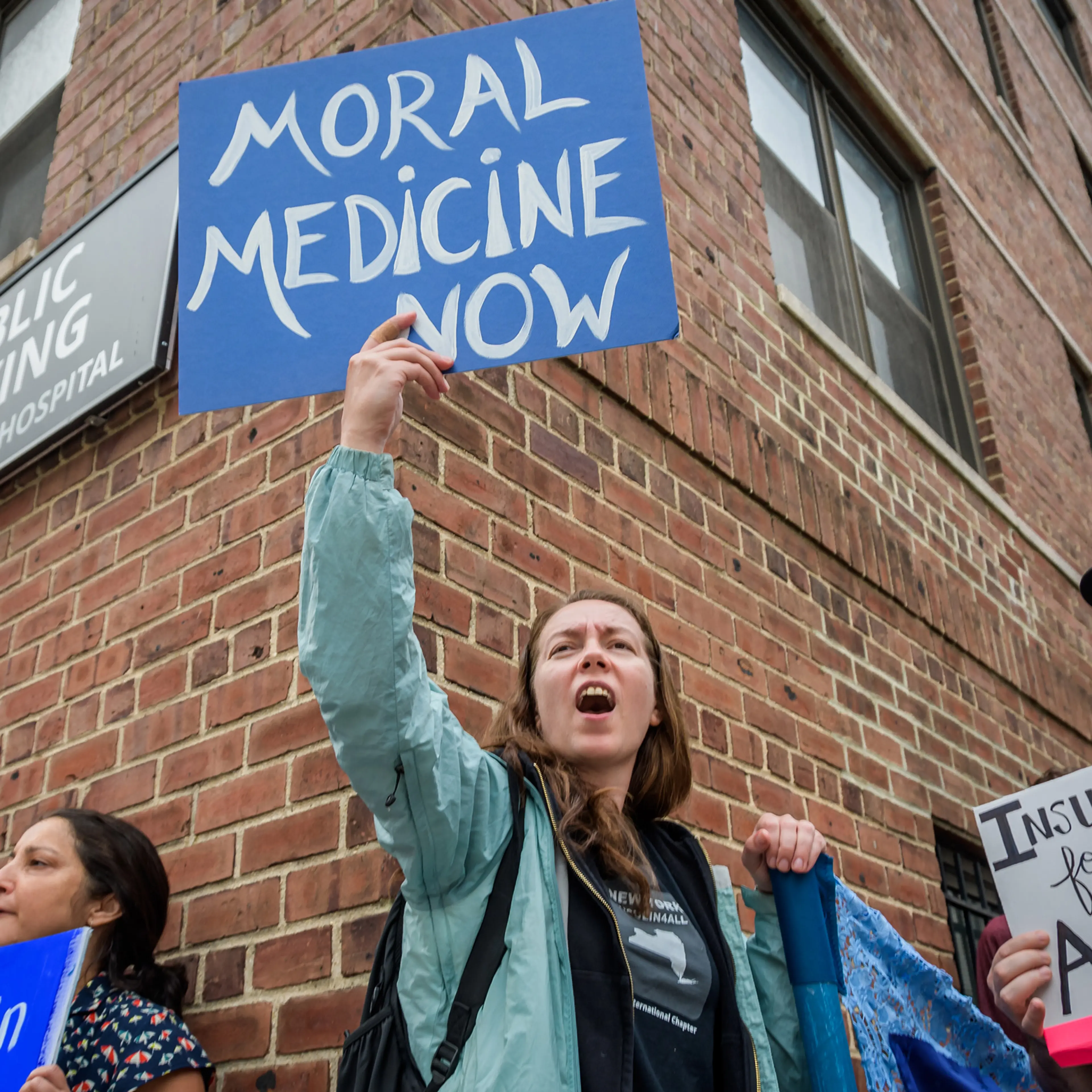 Advocates with T1Internationals New York, New Jersey, and Connecticut Chapters hold a vigil in New York City, on Sept. 5, 2019, honoring those who have lost their lives due to the high cost of insulin and demand lower insulin prices.
