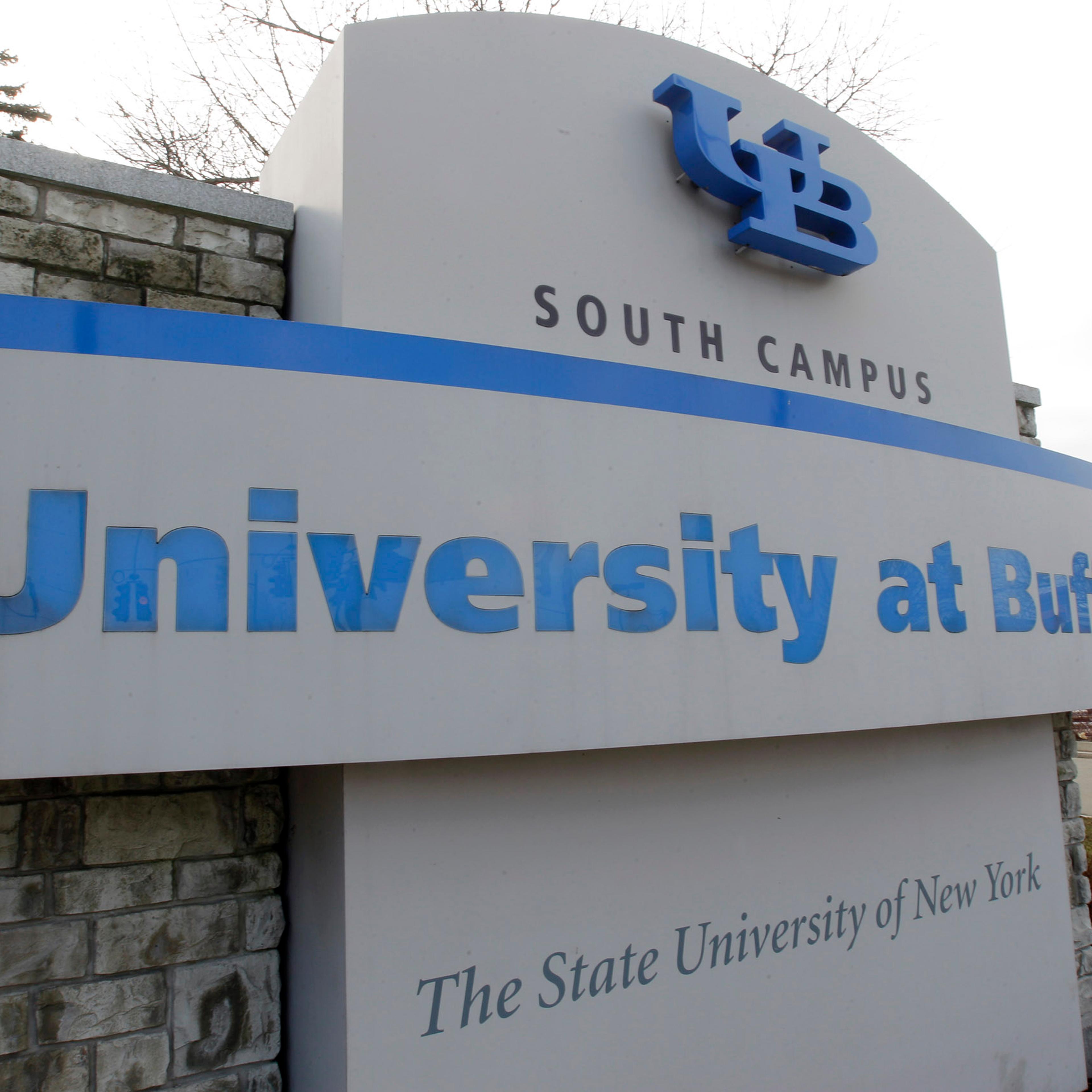 University at Buffalo sign on the campus in Buffalo, N.Y. on Feb. 15, 2012.