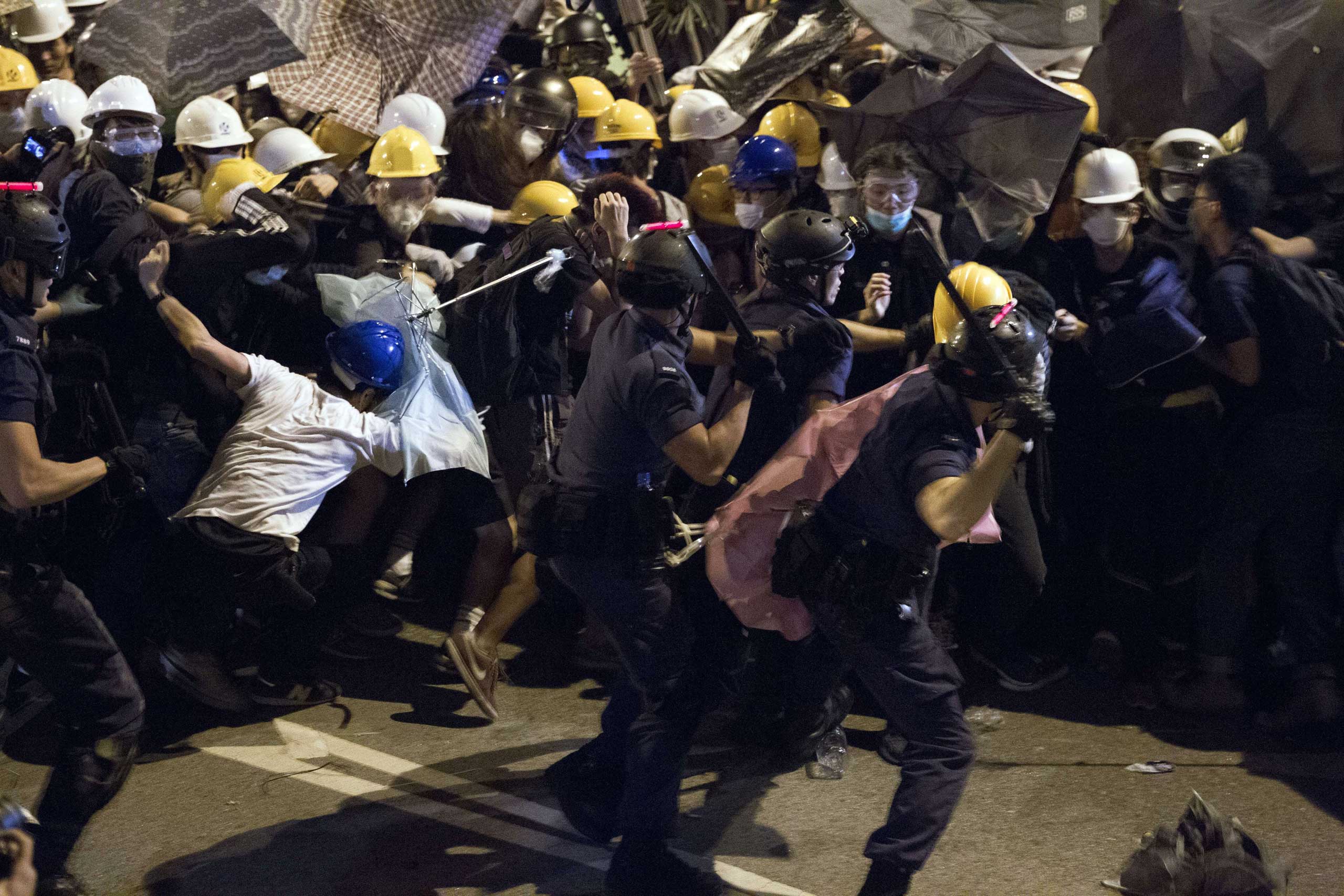 Hong Kong Protesters Violence