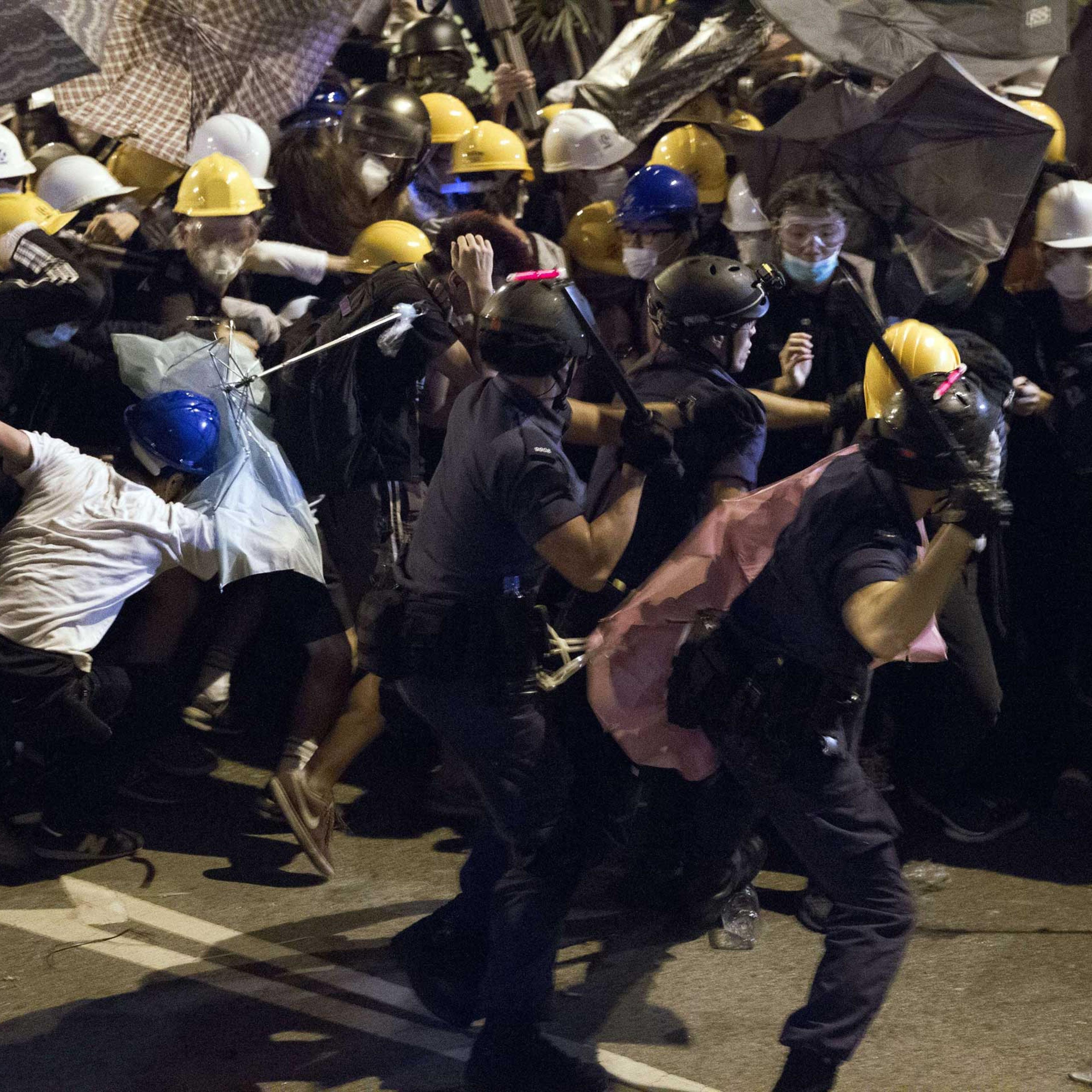 Hong Kong Protesters Violence