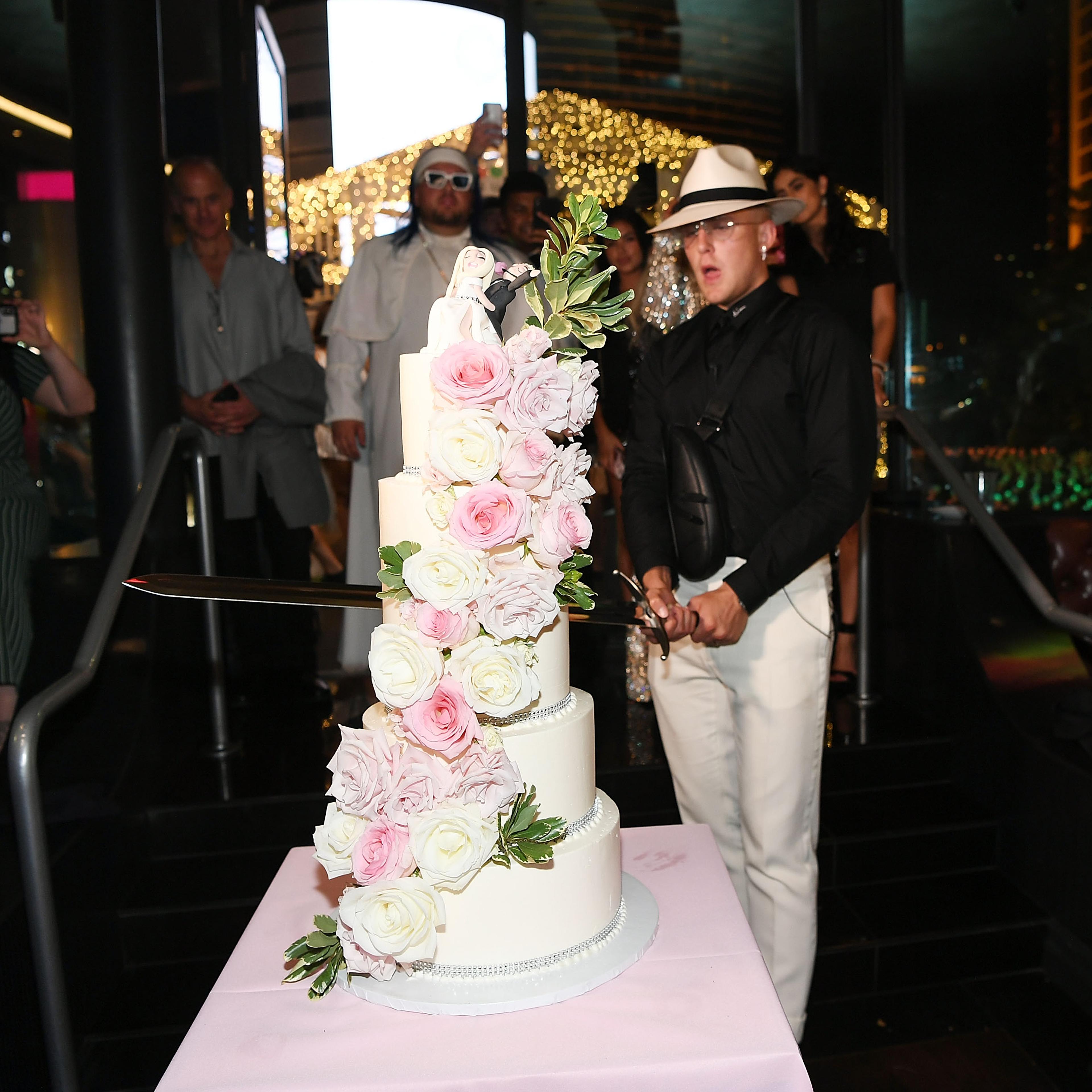 Jake Paul And Tana Mongeau Celebrate Wedding Reception At Sweet Beginnings At Sugar Factory In Las Vegas