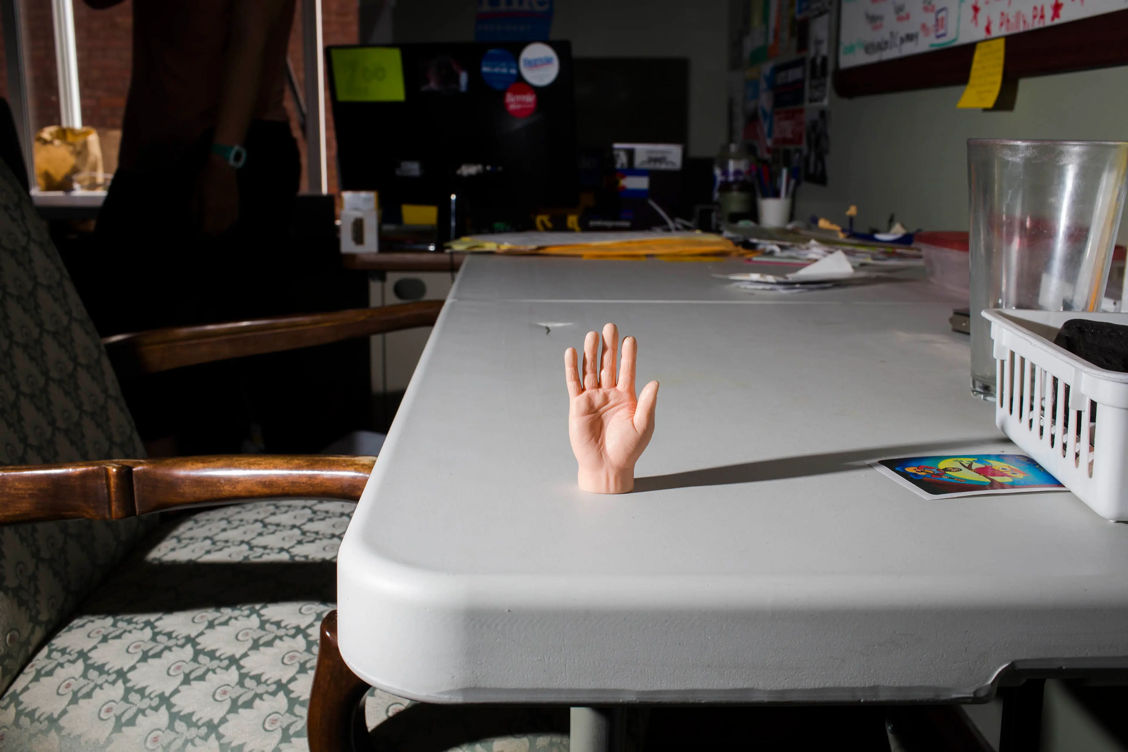 BURLINGTON, VT - MAY 23: Scenes from Inside the campaign headquarters of Bernie Sanders on May 23, 2016, in Burlington, VT. (Photo by Landon Nordeman)